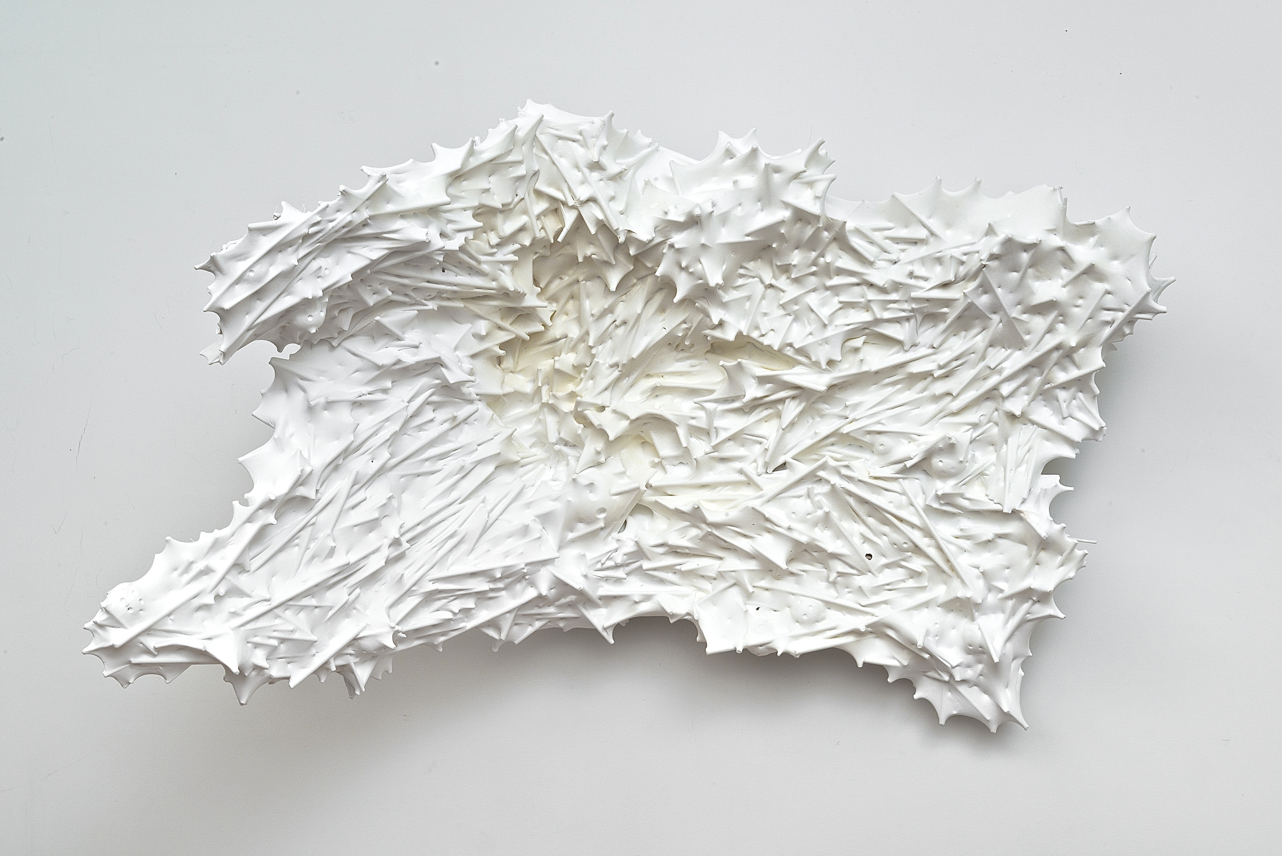  Untitled (sort of corner), &nbsp;2014 silk, acrylic, wood, thread plastic, and epoxy 30 x 36 x 24 inches 76.2 x 91.4 x 61 cm 
