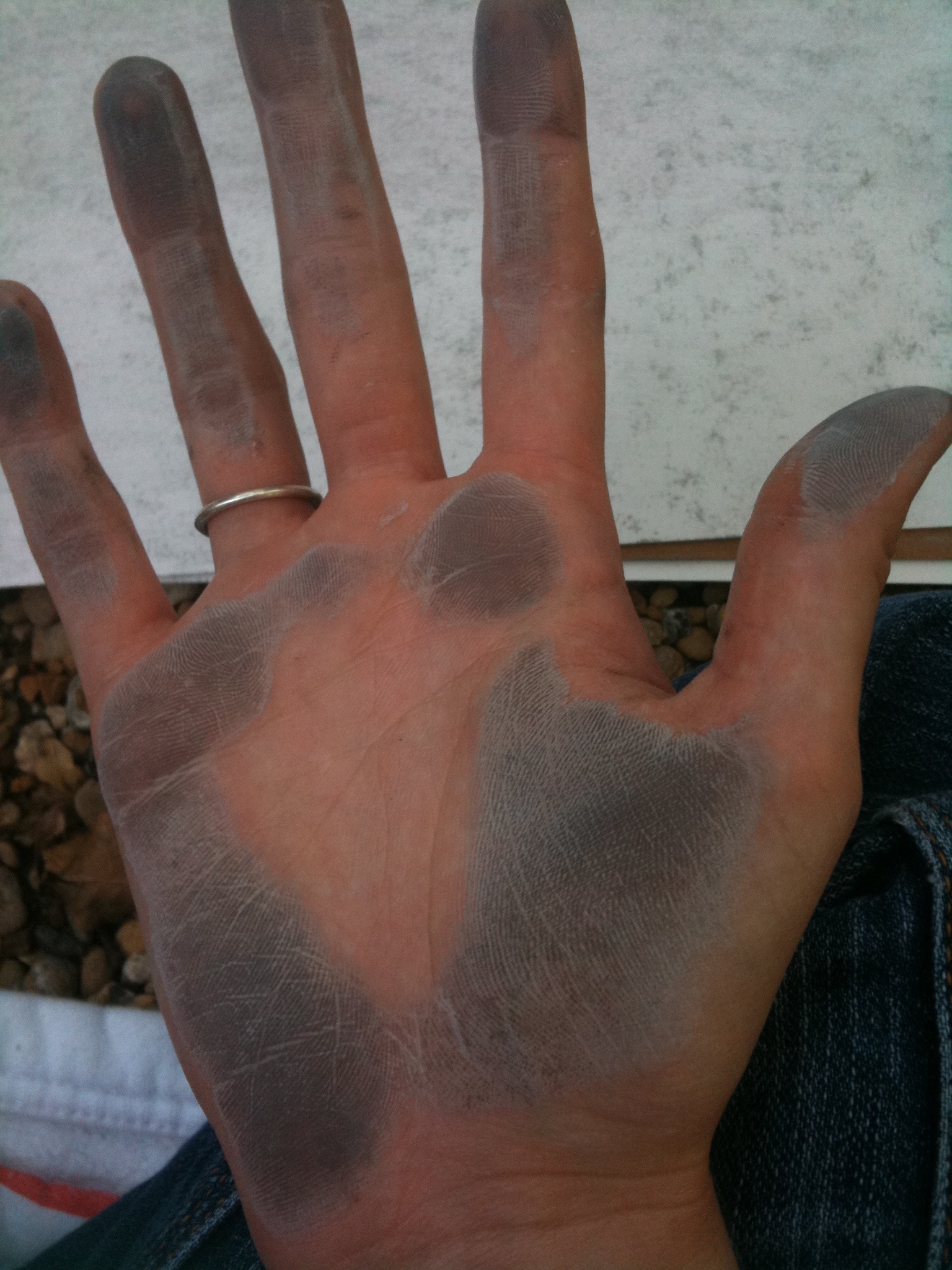 What my hands (and clothes, and sometimes even my face) looked like pretty much all of college. 
