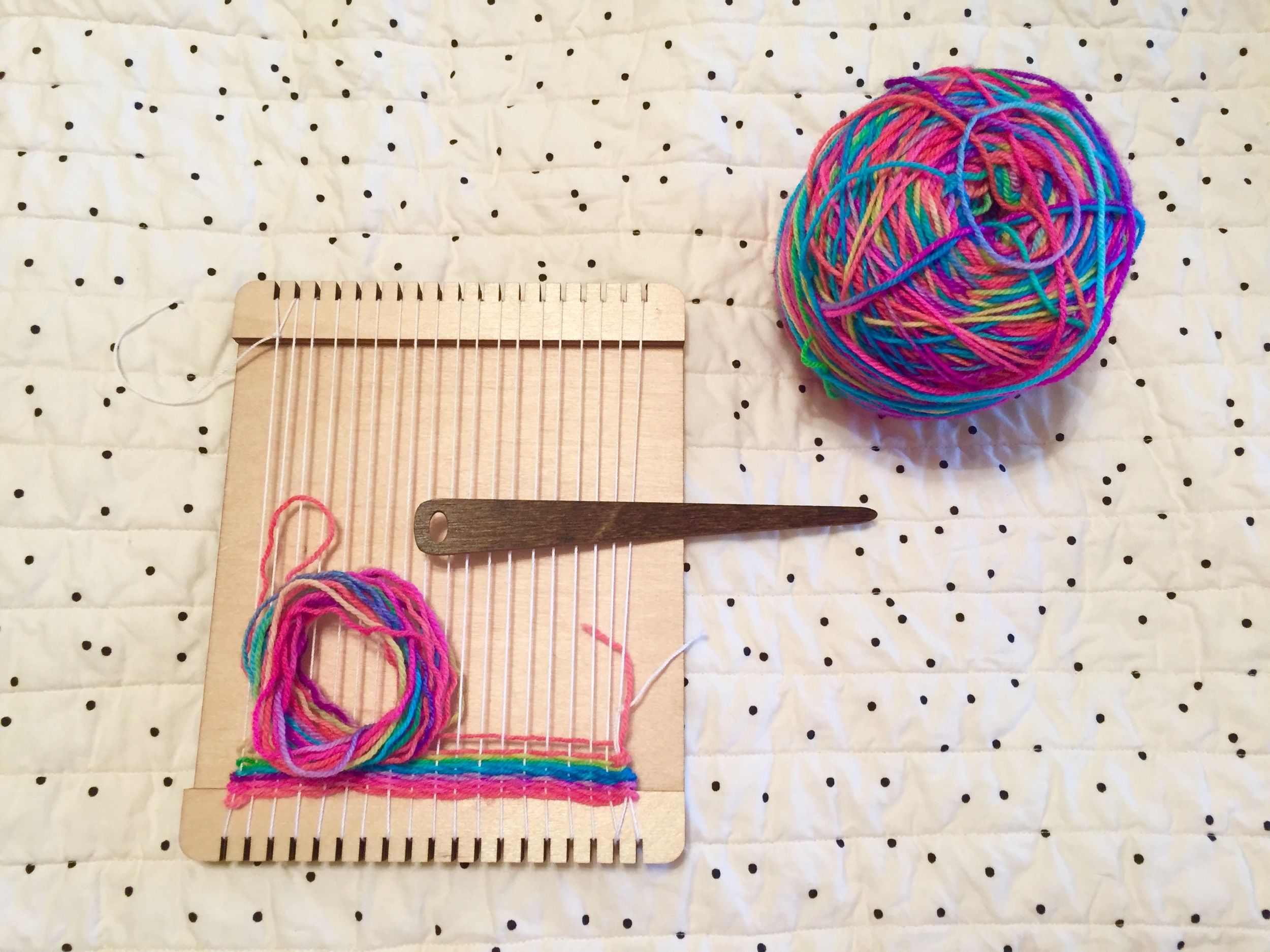 My new rainbow weaving. 