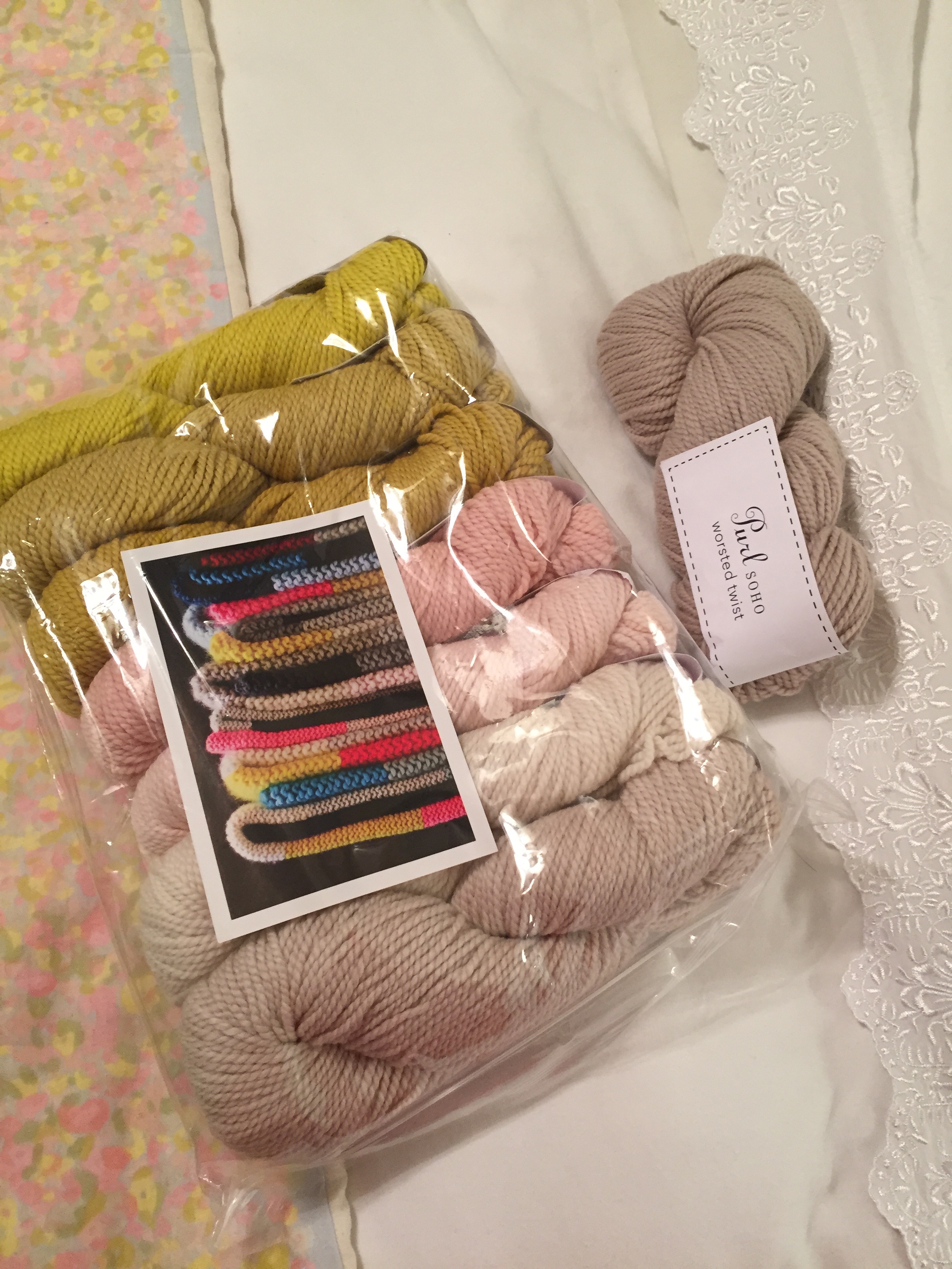 November 13, 2014- the yarn arrived. 