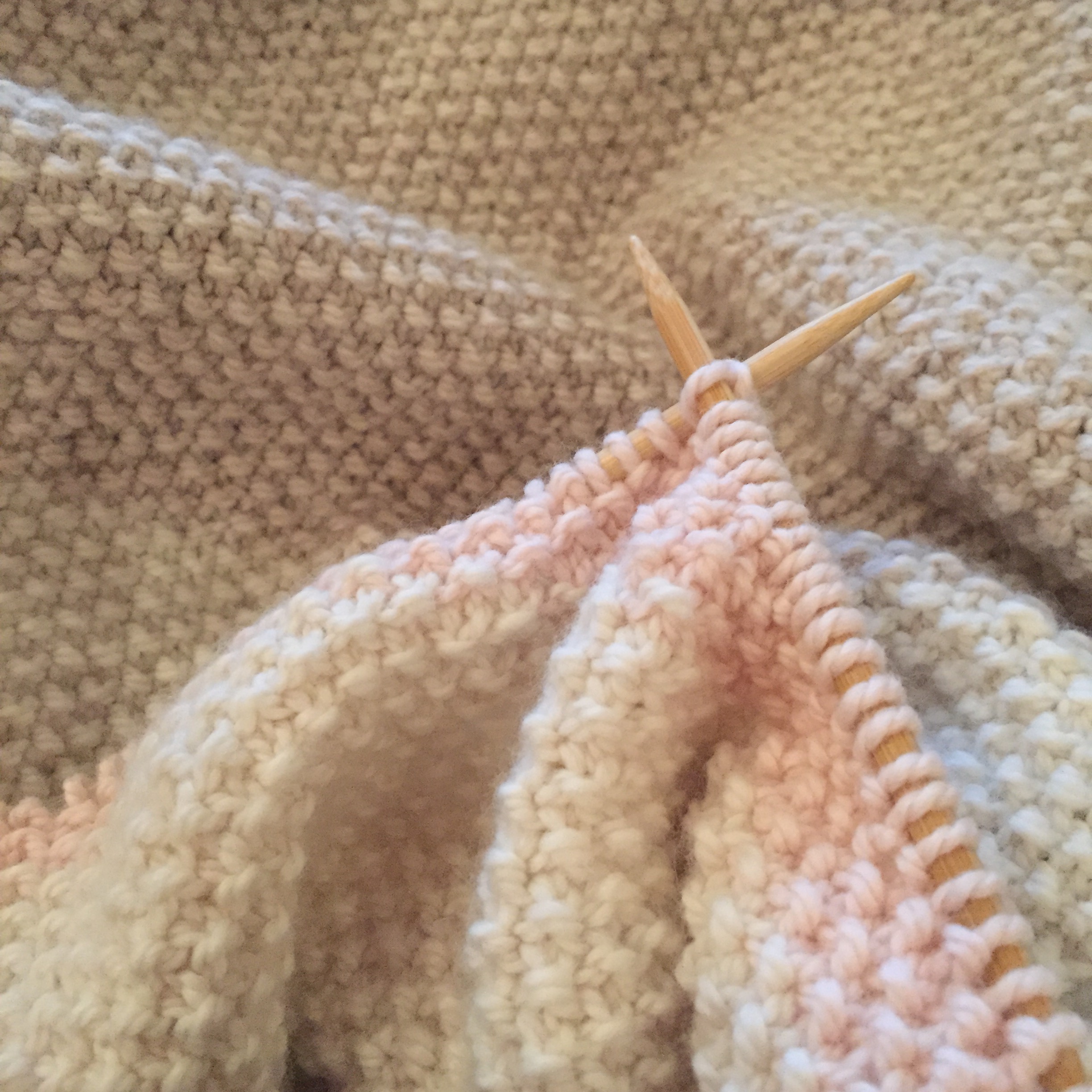 January 1, 2015- working on the gorgeous light pink color. 