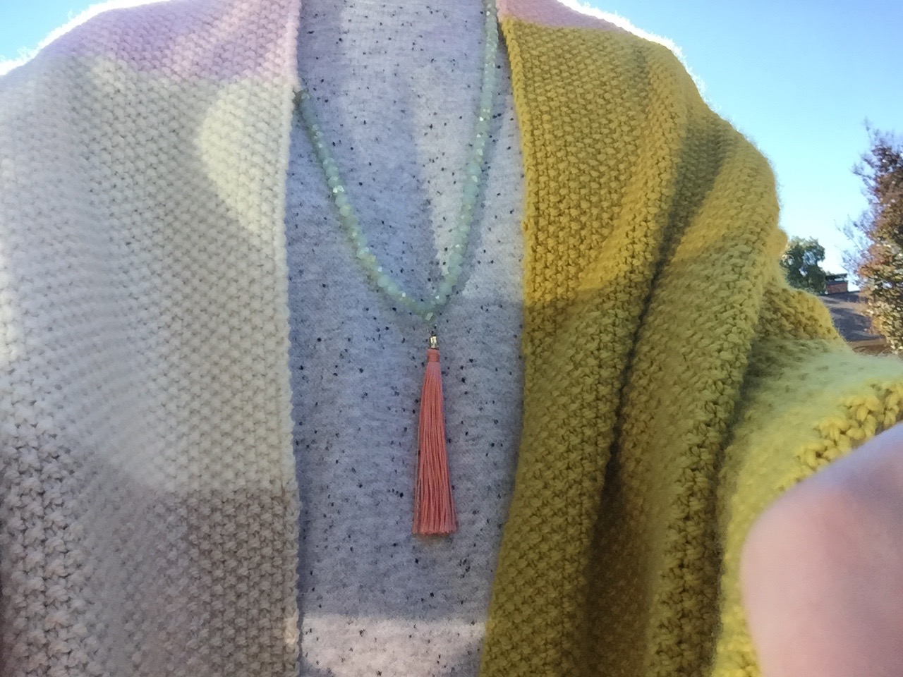 November 22, 2015- wearing the wrap for the first time