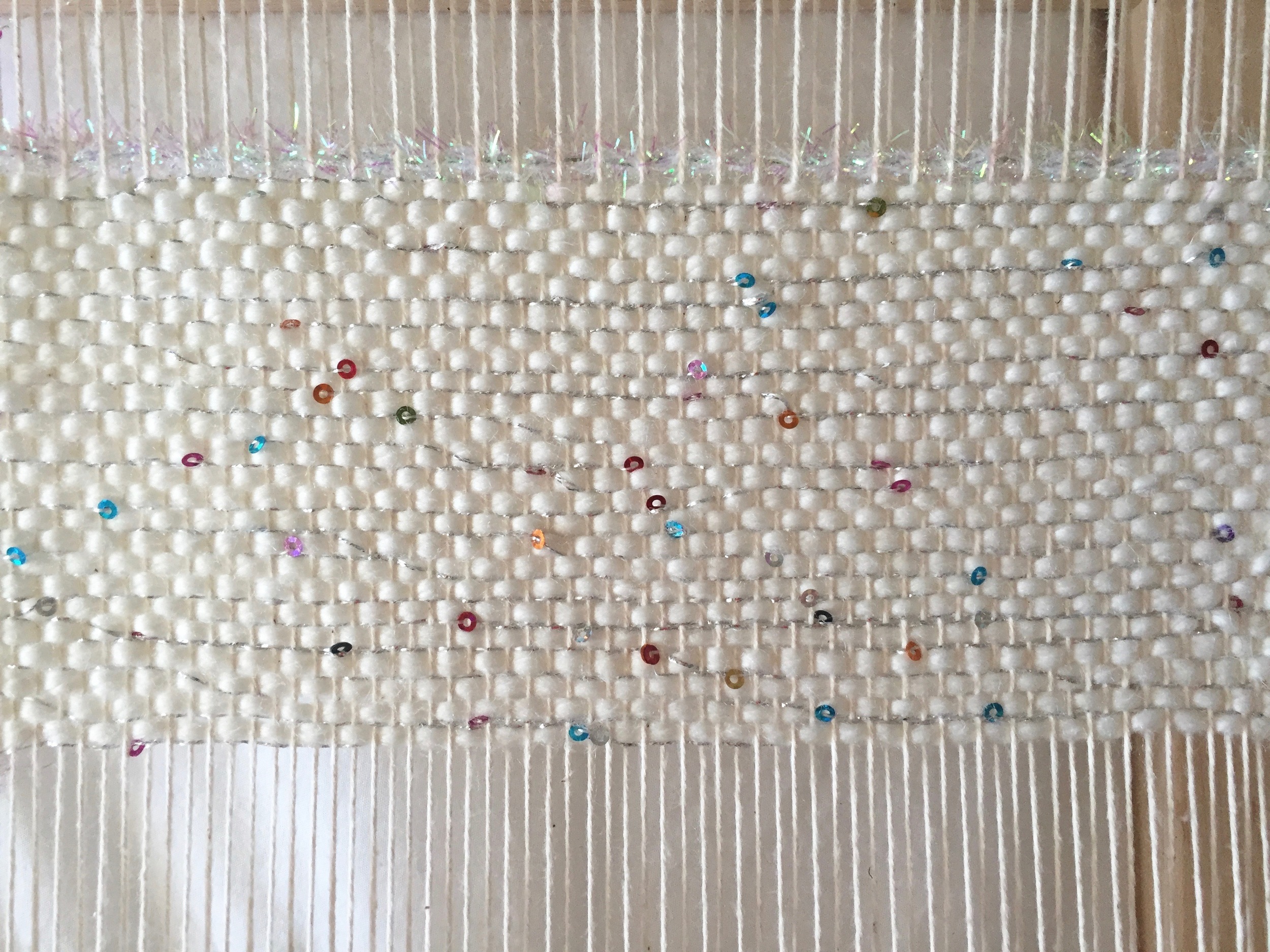 Close up of the mini sequins. 