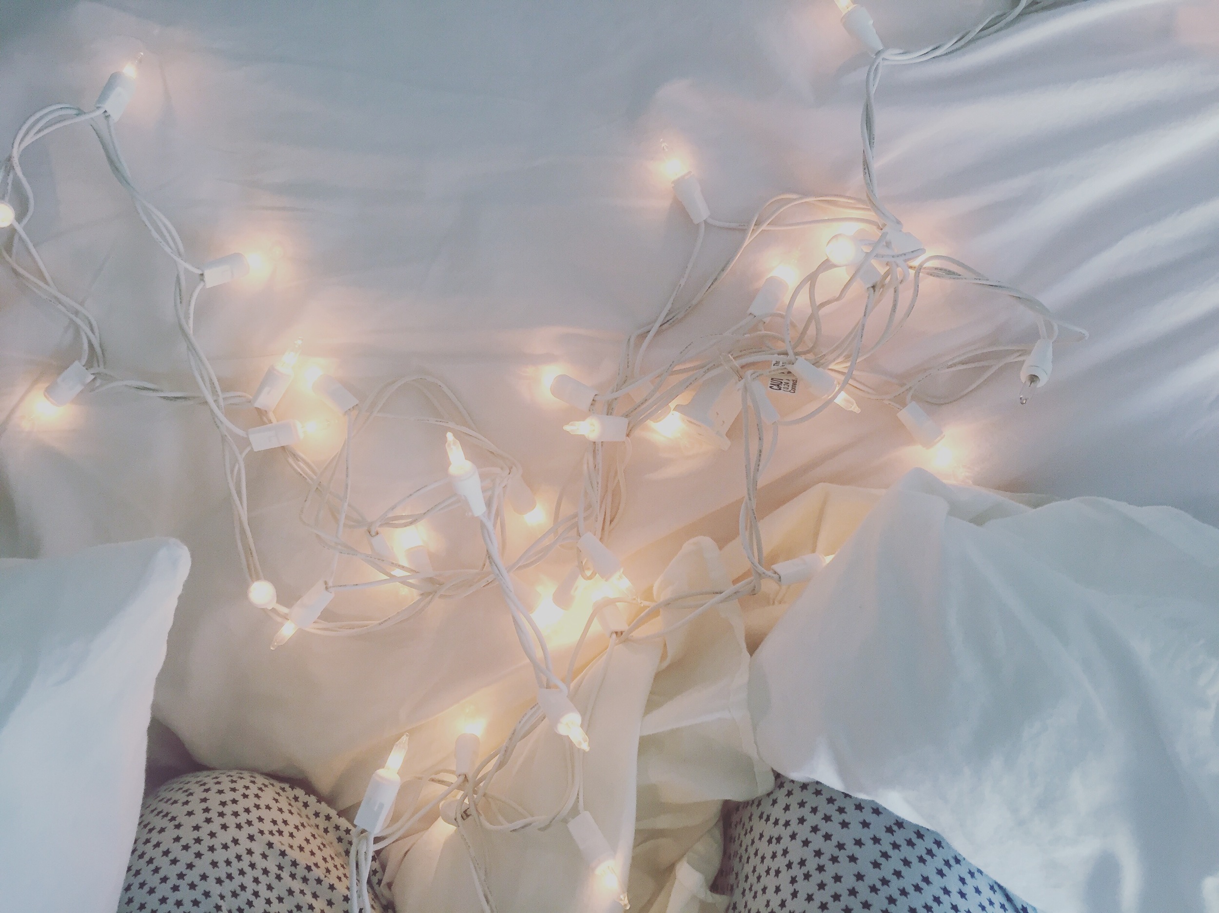 And just a pretty one- I have these Christmas lights wrapped around my headboard and in the last couple of weeks they have been blinking off and on constantly because a bulb is lose. I was able to fix them and enjoy the light again. 