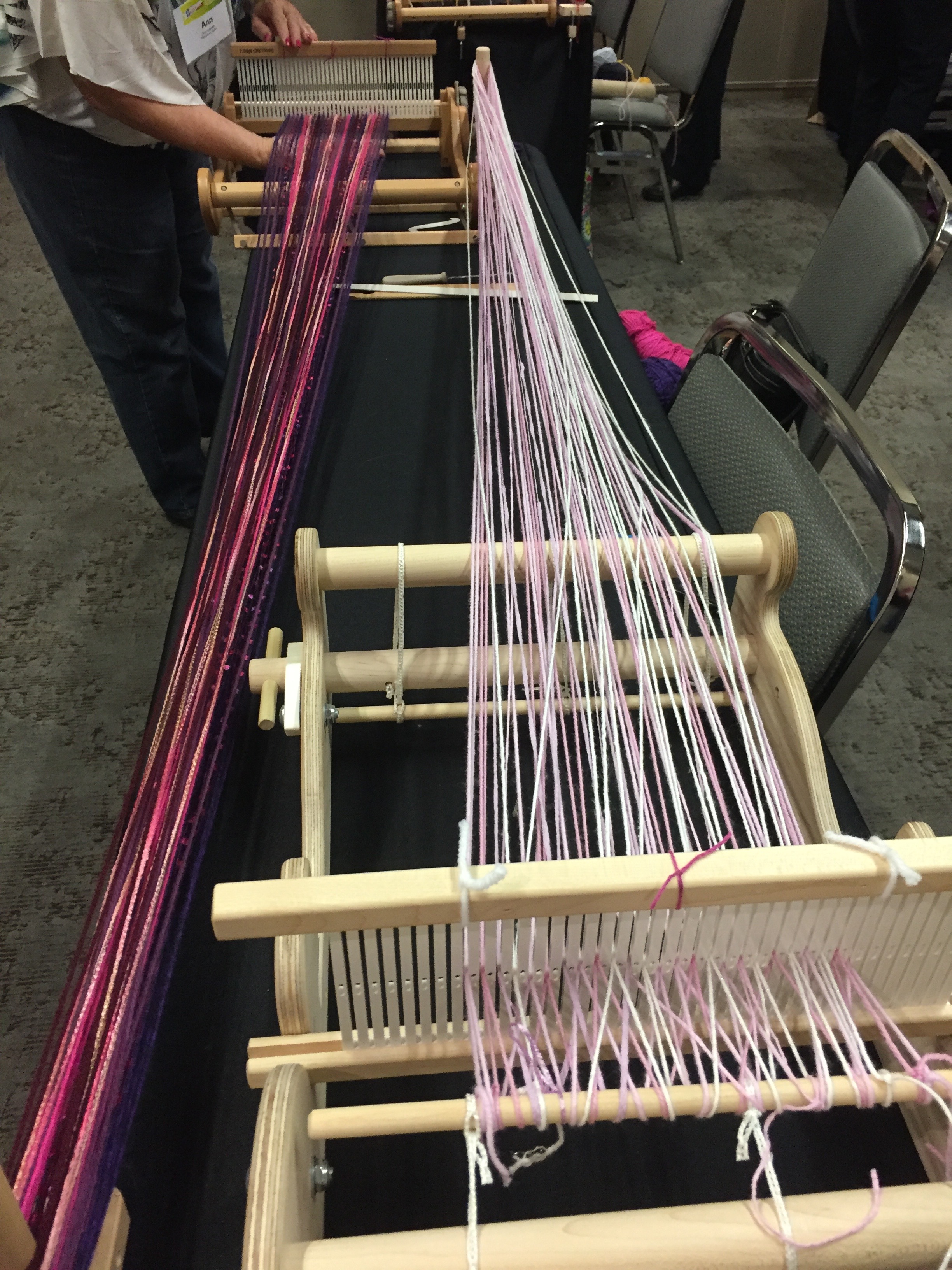 warping the loom!