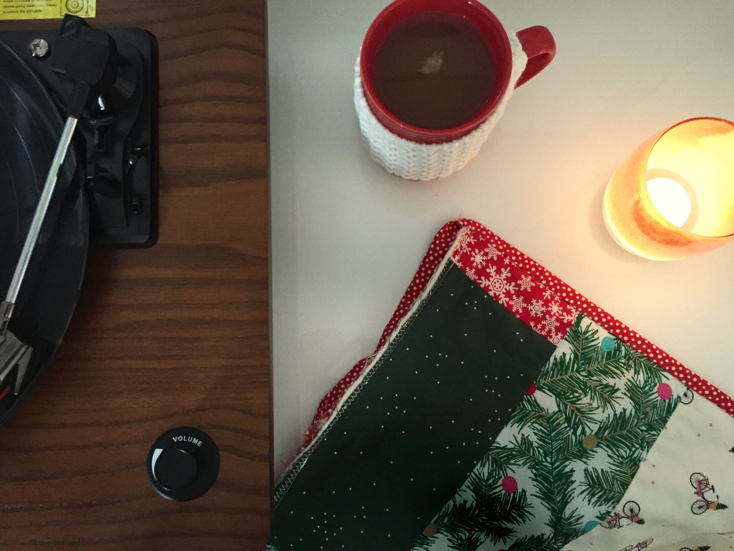 December 18- y'all know I just HAD to take a ridiculous artsy photo with my turntable in the frame. 