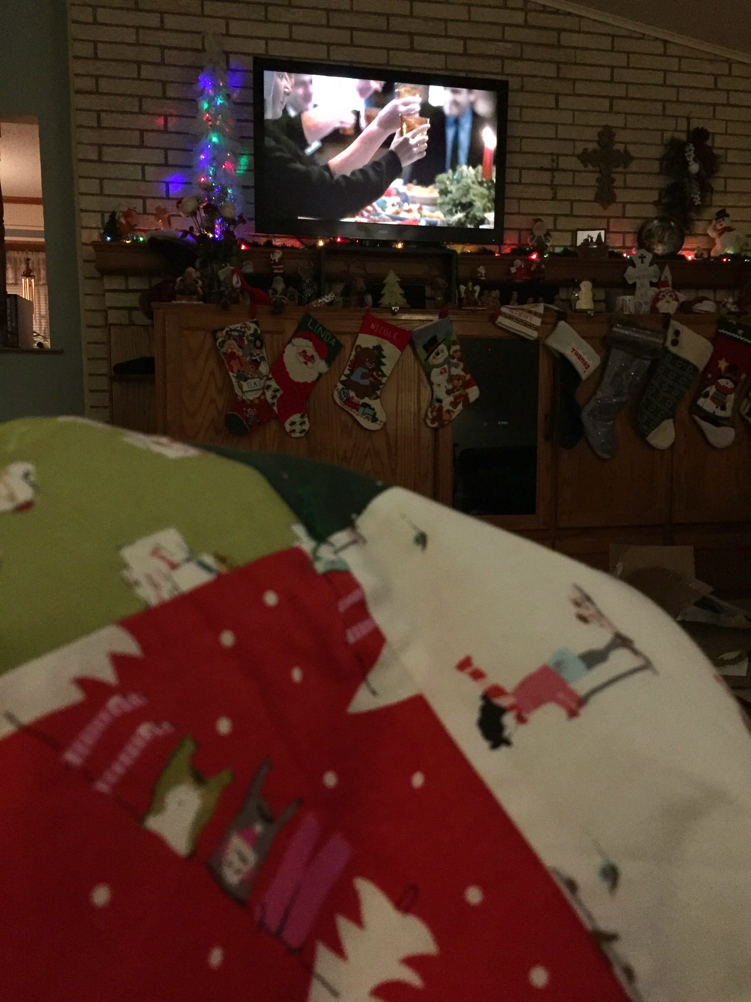 Christmas night, Christmas quilt, and Christmas special of Call the Midwife! I think I watched ALL of season 5 while working on this quilt.