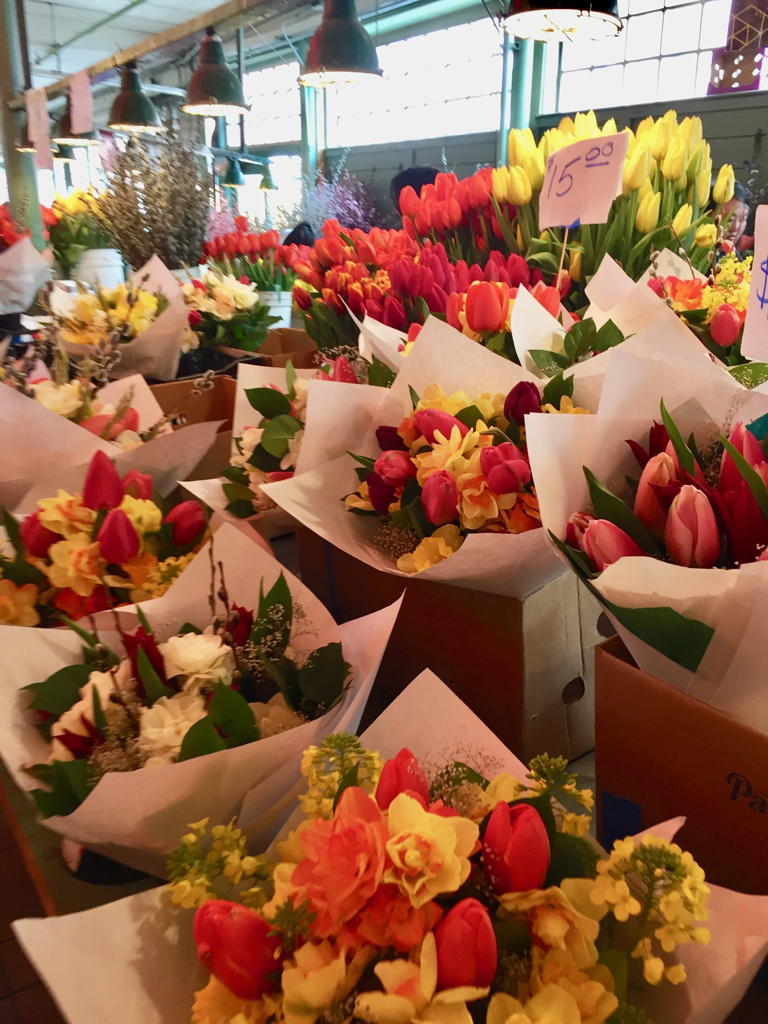 Pike Place always has the prettiest and cheapest flowers.