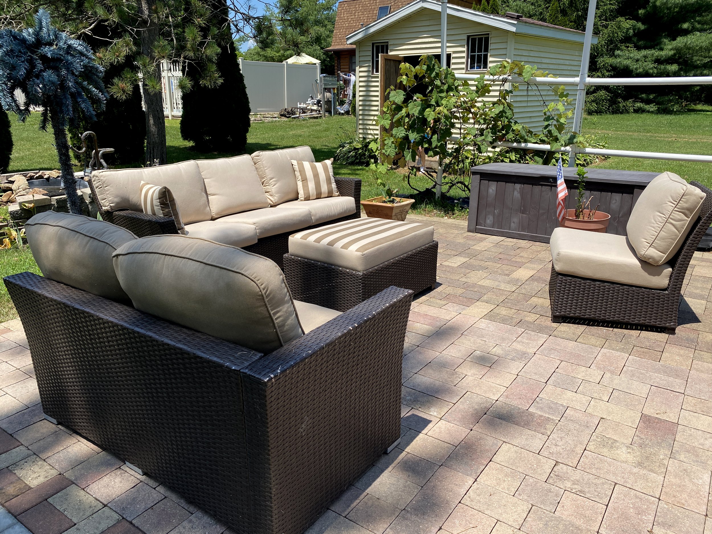  Brand new wicker patio furniture we recently bought. 