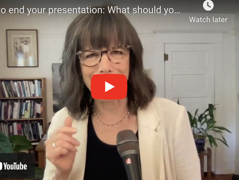 How to end your presentation