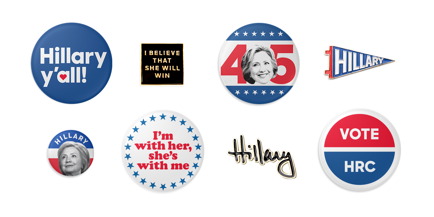 Hillary Clinton President 2016 Presidential Campaign Pin Election Political 