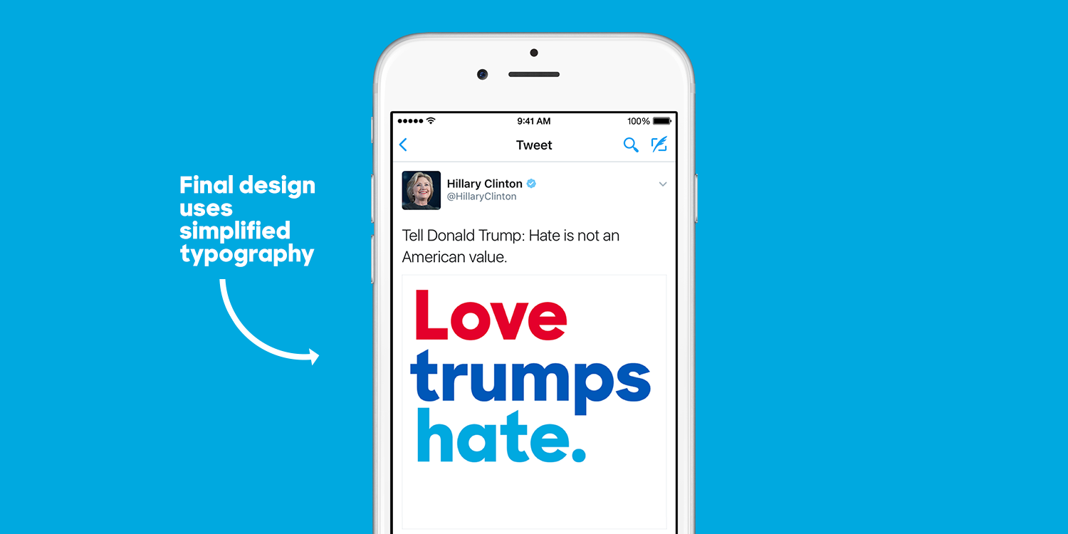 Love Trumps Hate 3x5 Rectangle Bumper Sticker Decal Hillary 