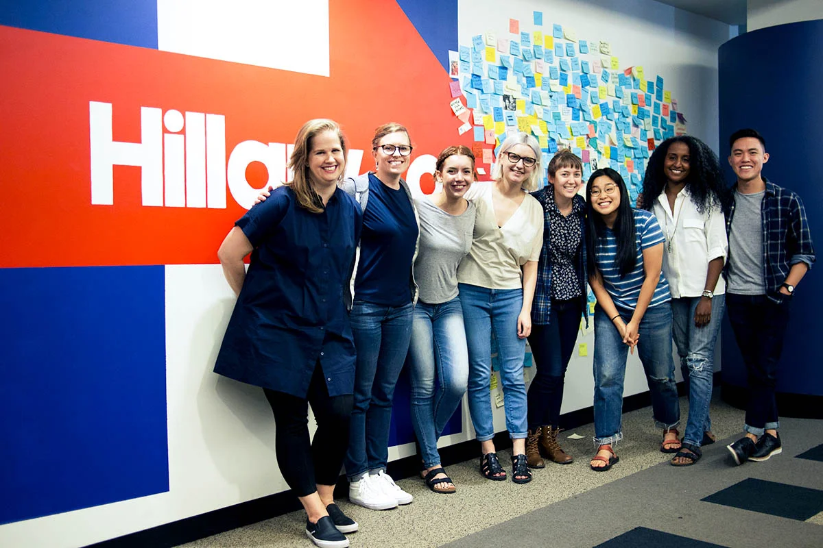 The team during the primaries