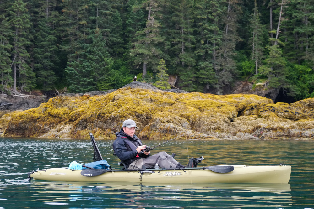 Fishing Kachemak bay, across from Homer.