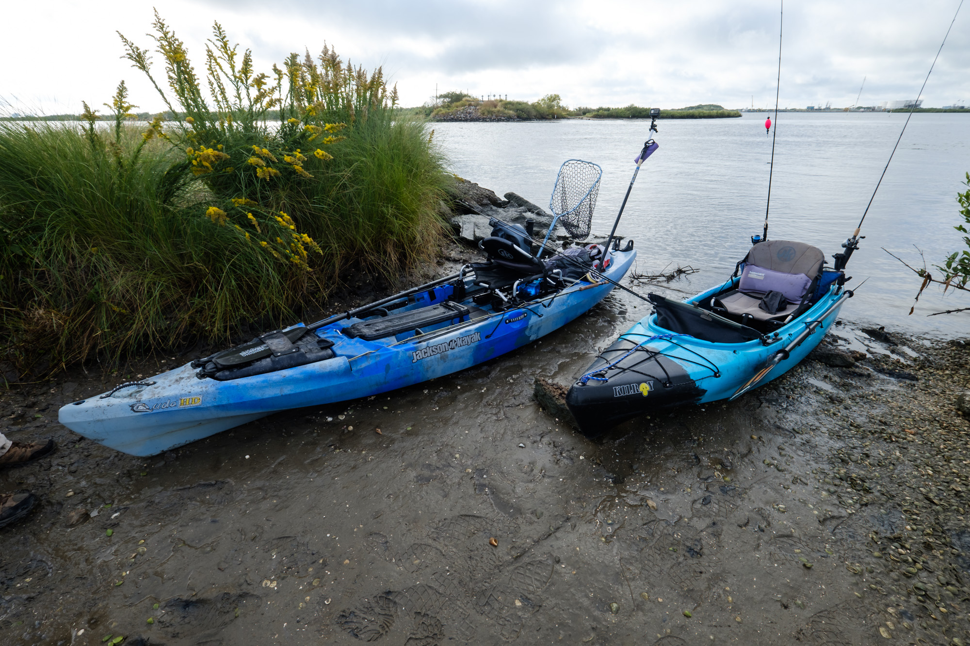 Cuda and Kilroy looking good next to each other. They would not look nearly as clean by the end of the trip.