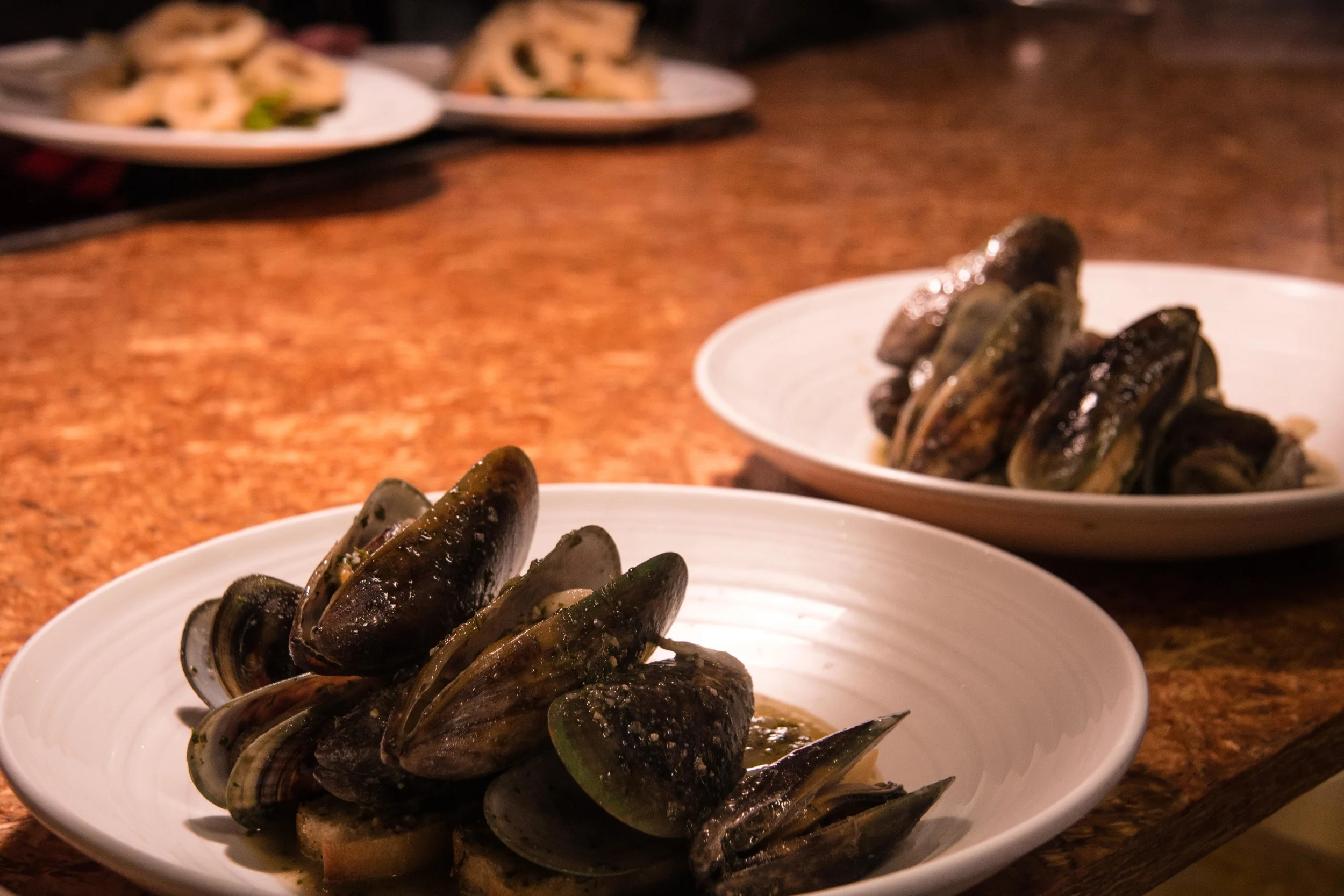 Garlic Mussels and Calamari