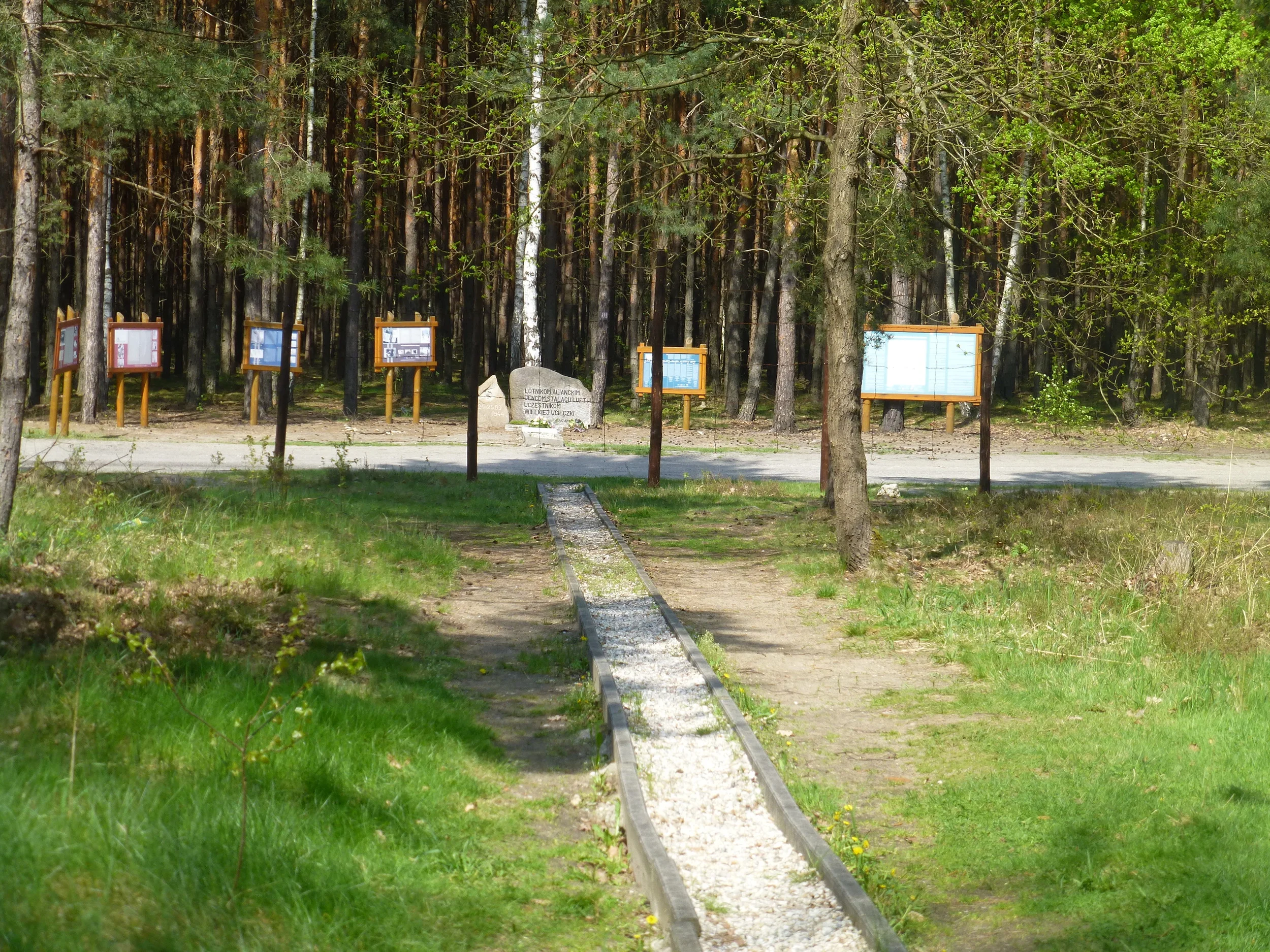 interpretation signage at the site of the tunnels