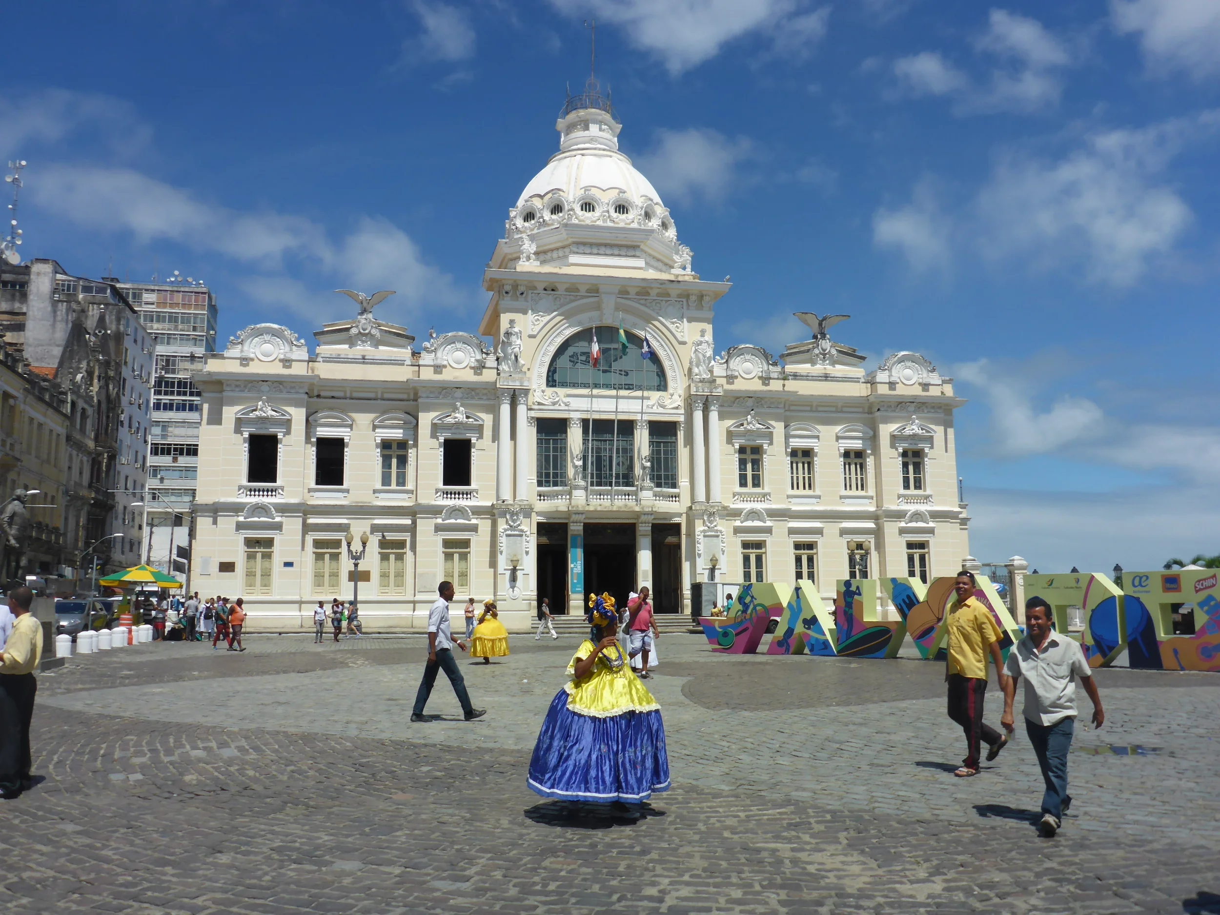 woman in Candomble costume - pelourinho, salvador
