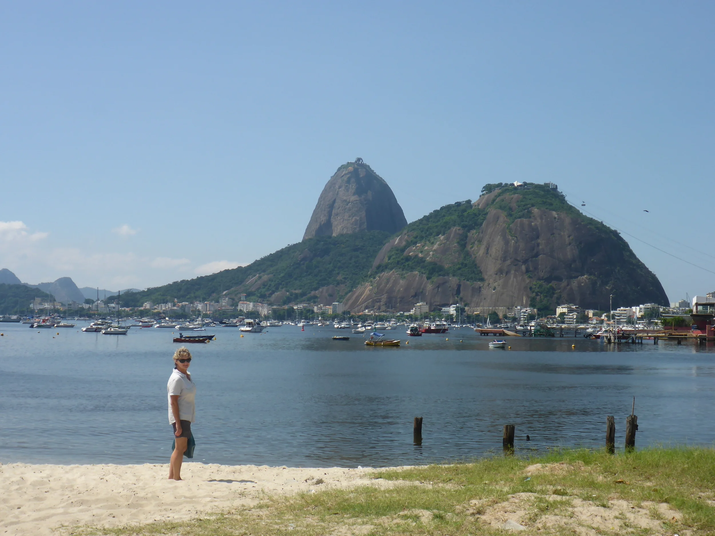 sugarloaf mountain from botafogo beach