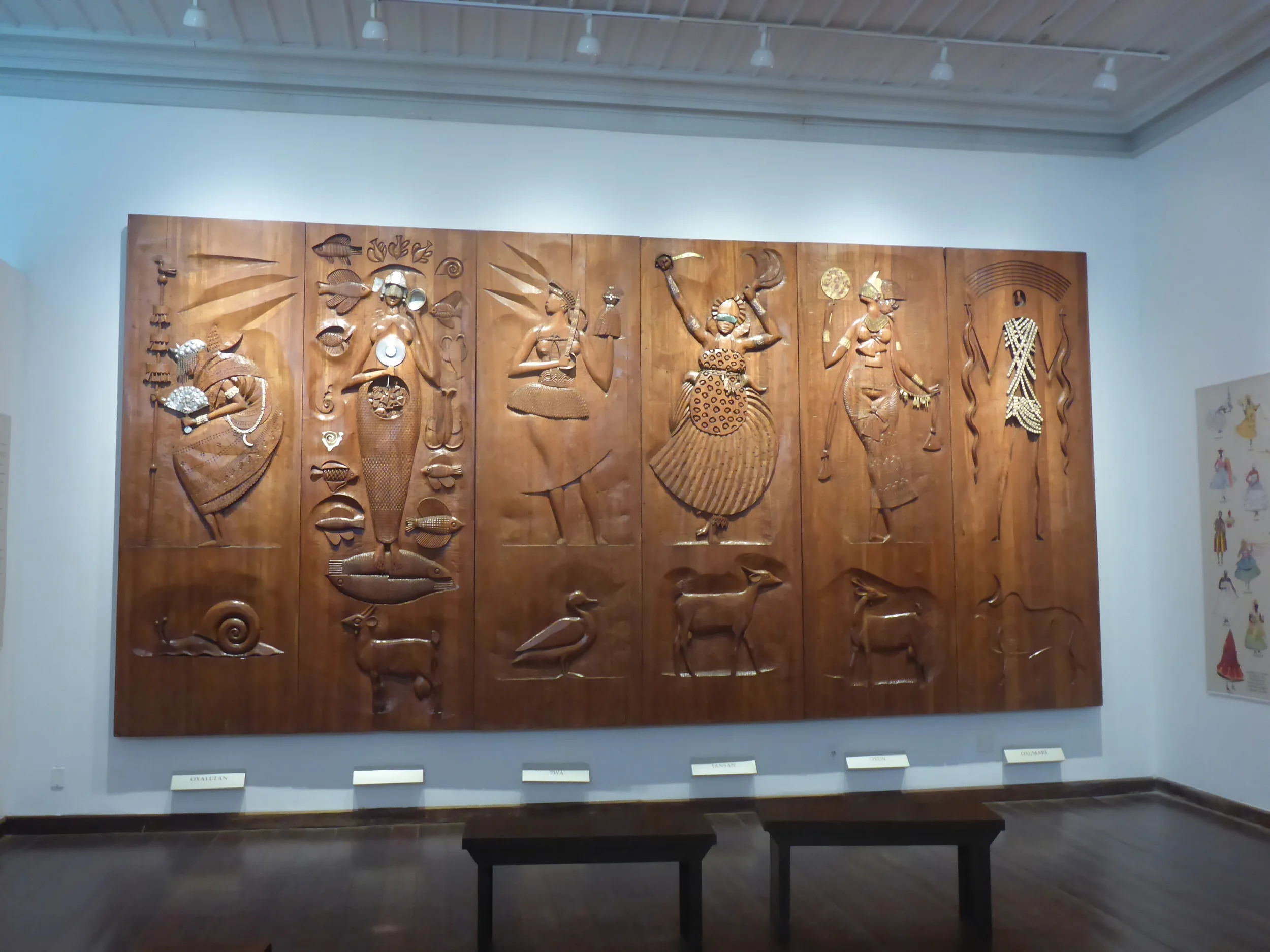 six of the Carybé panels in the afrobrazilian museum
