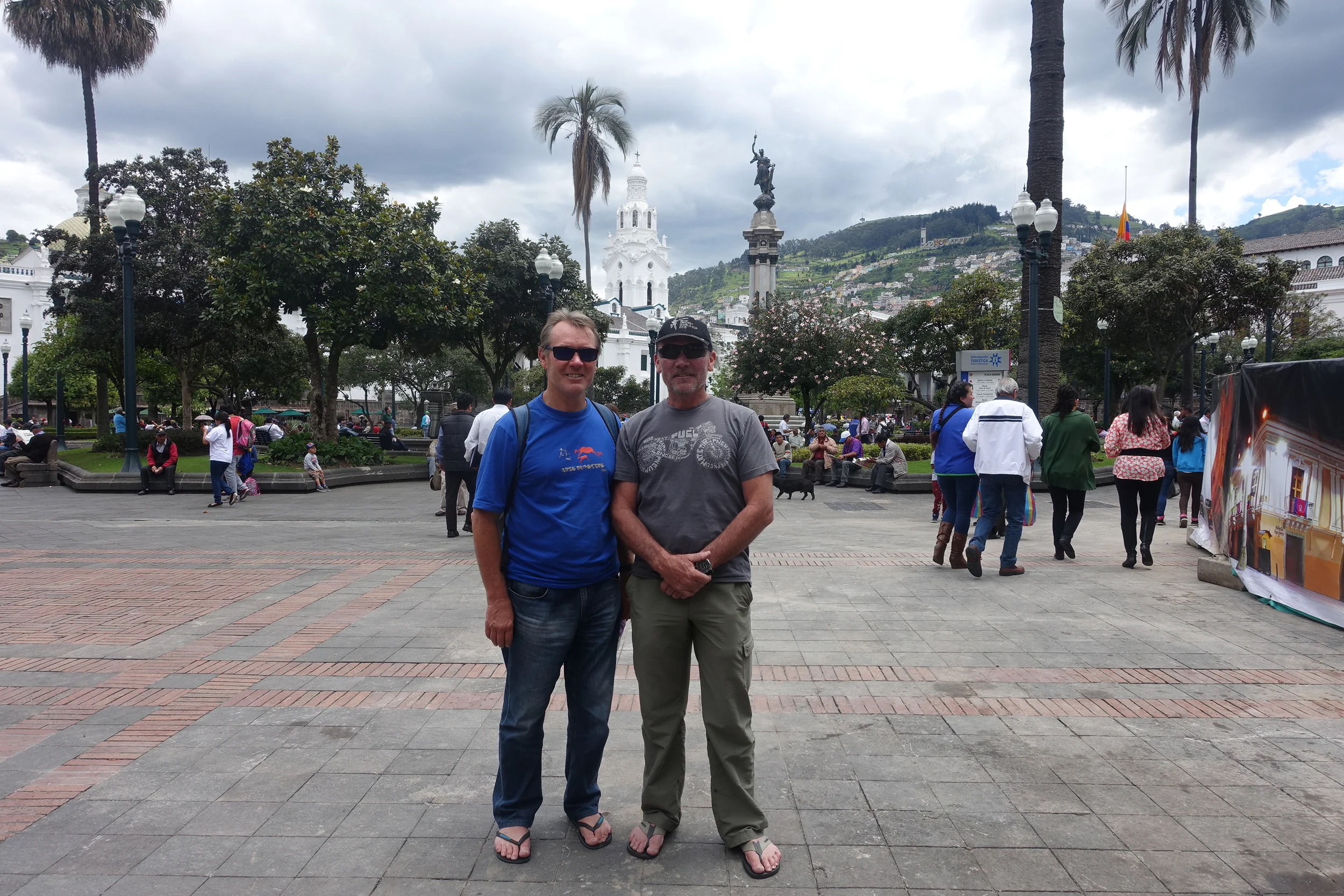 ken and pete in plaza grande