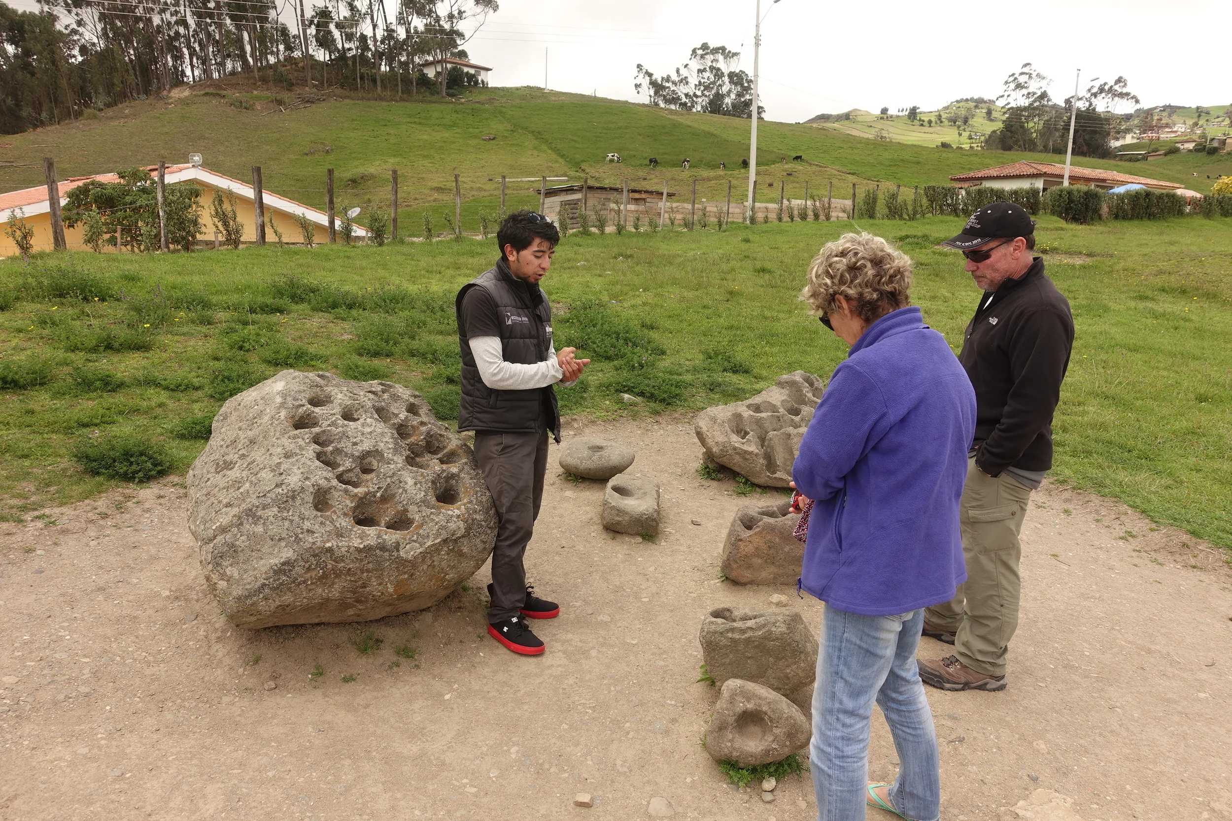 Our guide explaining the significance of these stones.