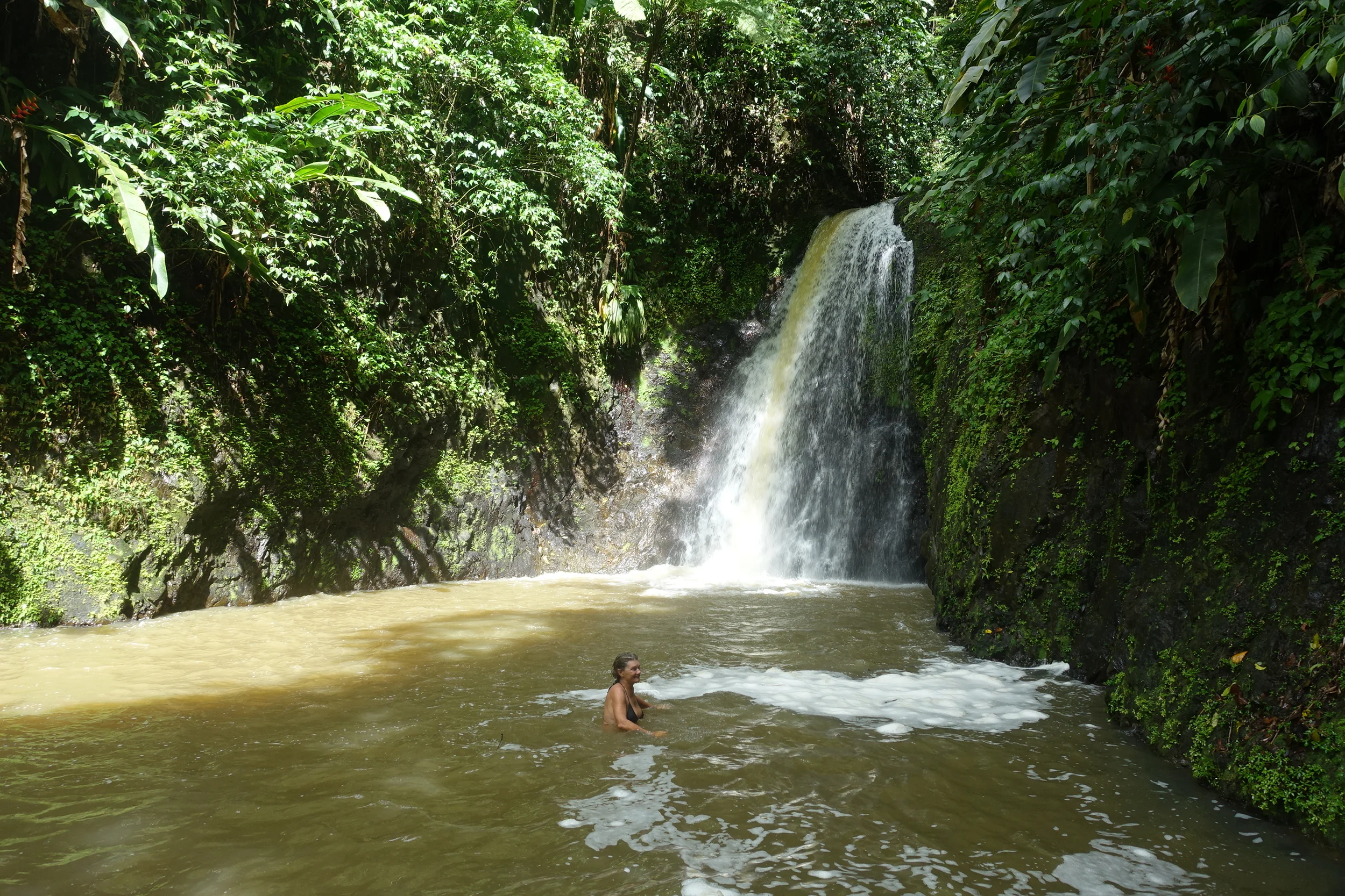cooling off at the falls