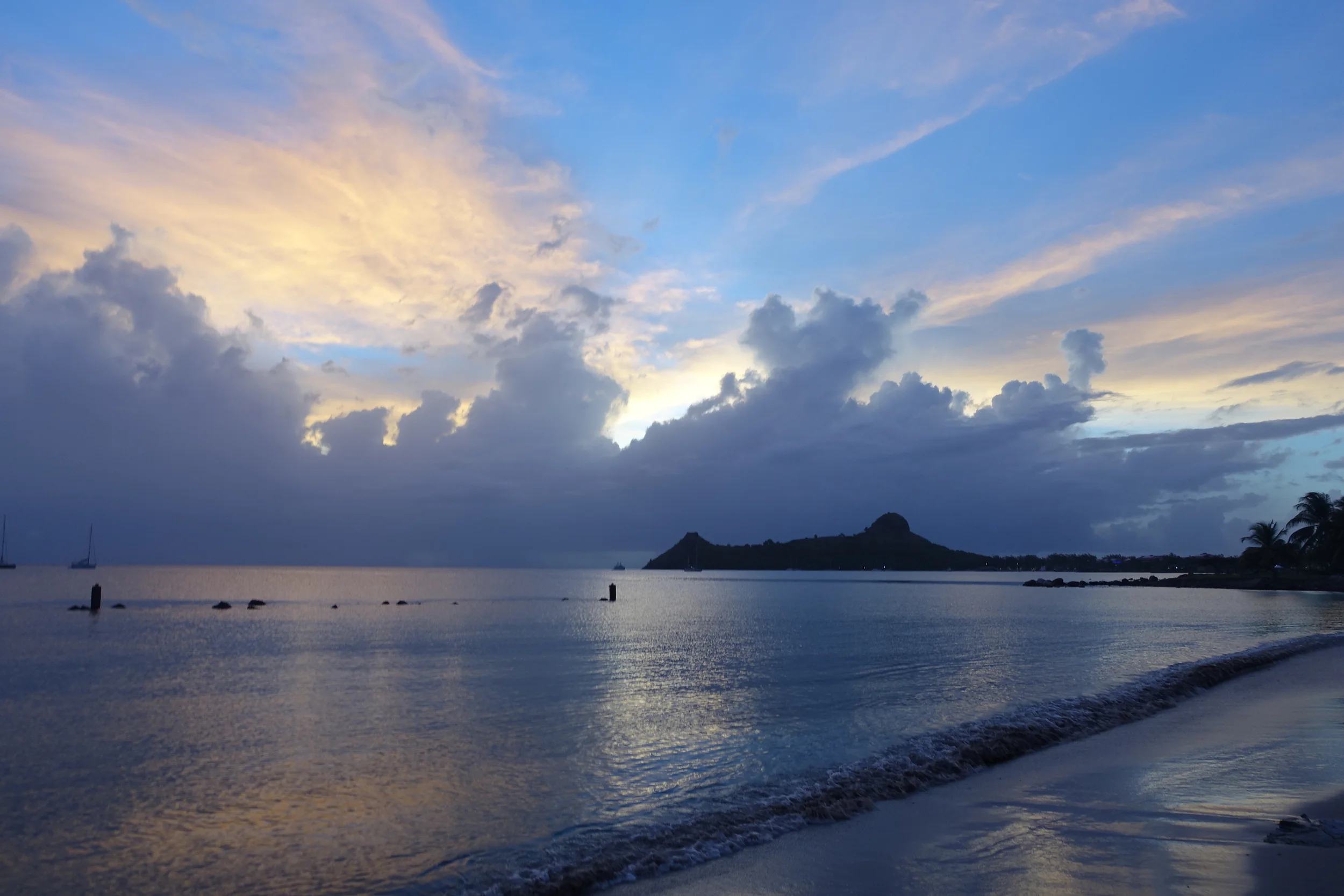 sunset, gros islet