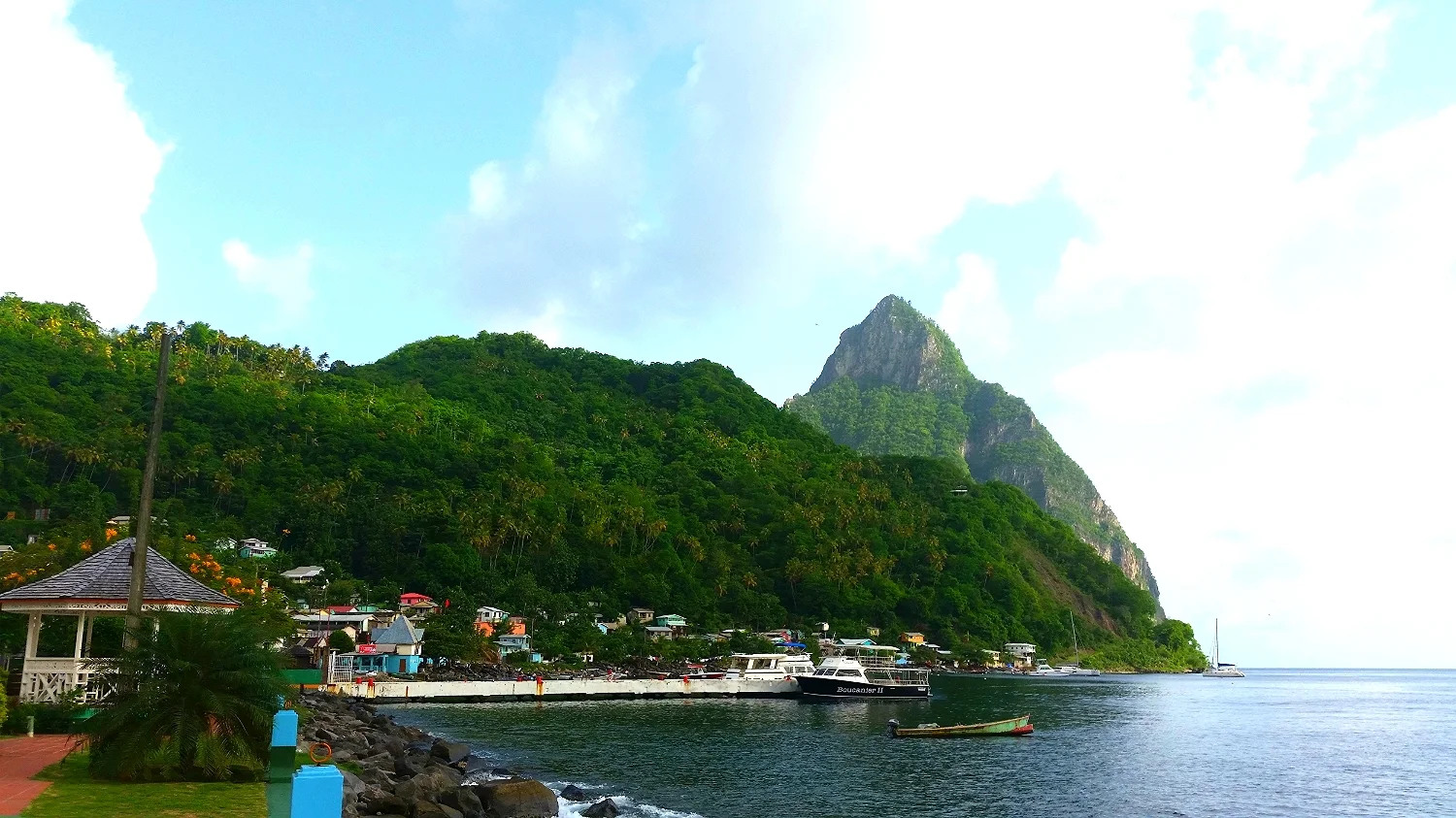Soufriere and petit piton