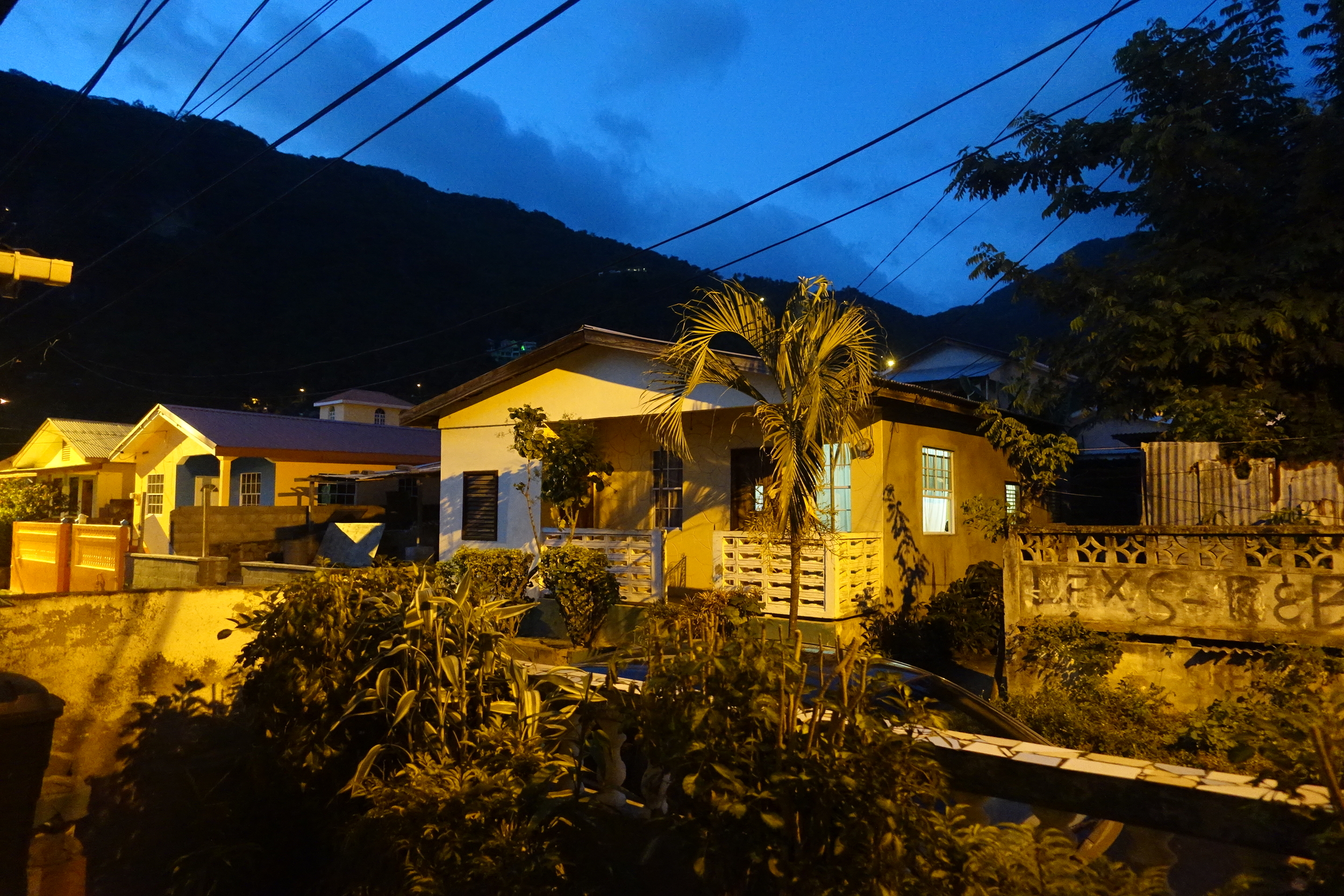 staying in the town of Soufriere - our street view