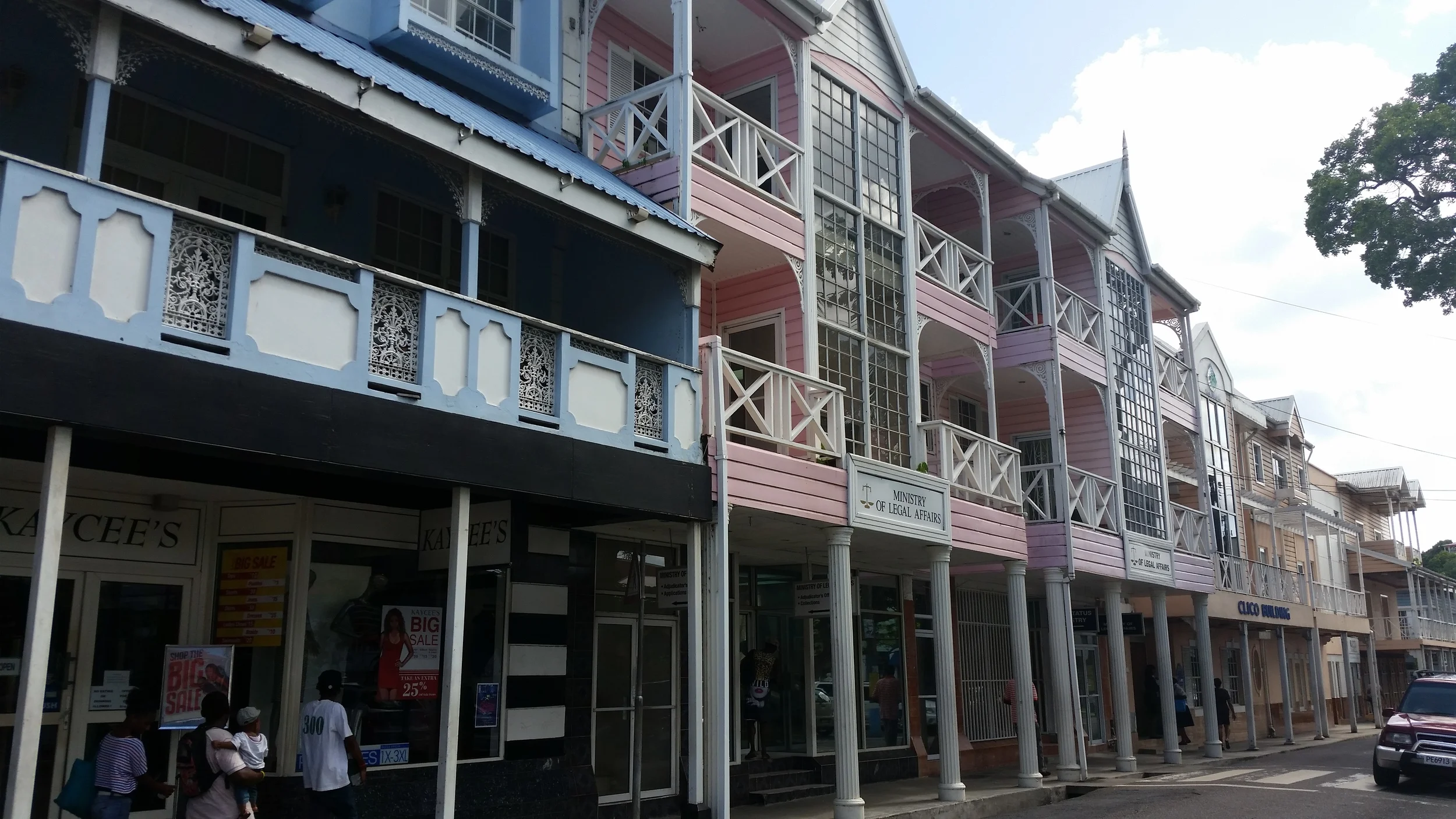 colonial buildings, castries