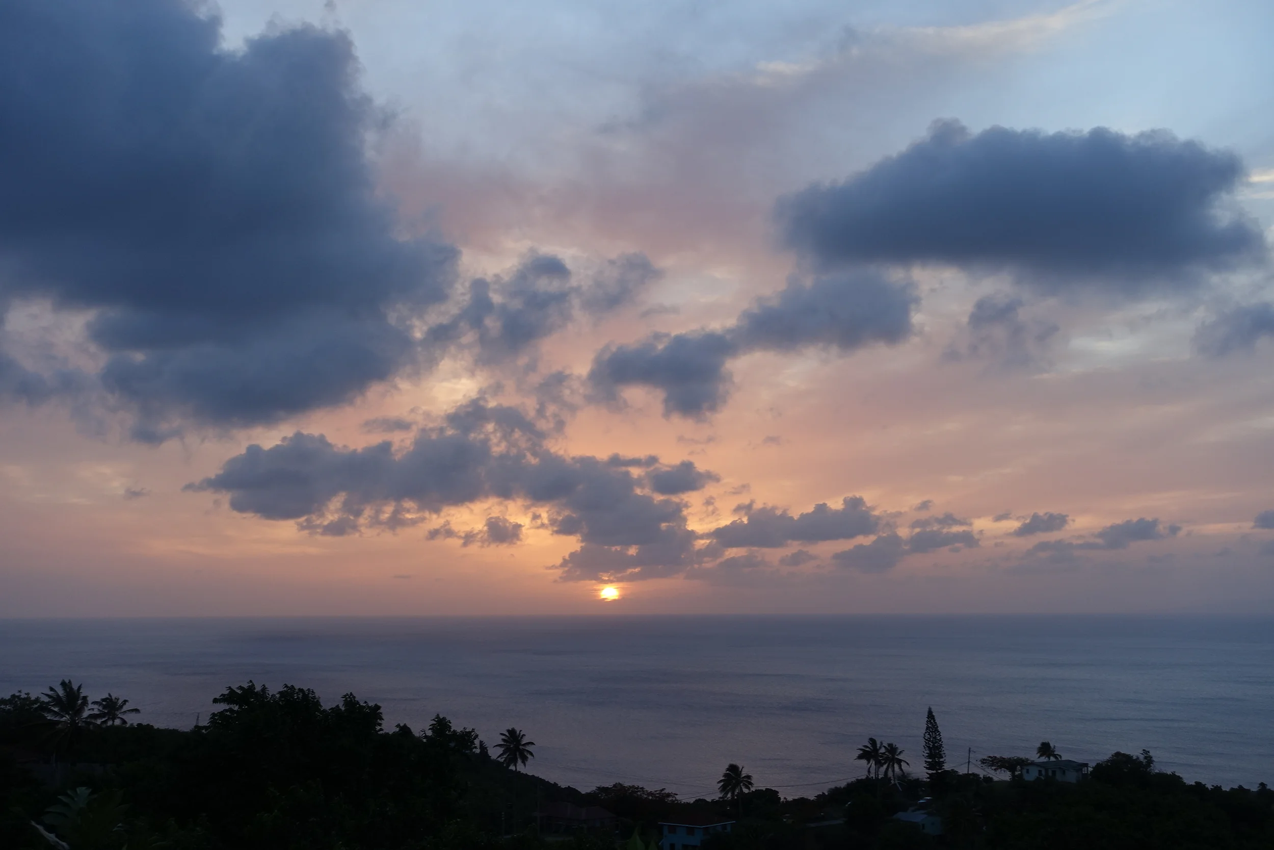 Montserrat sunset from seaview suites