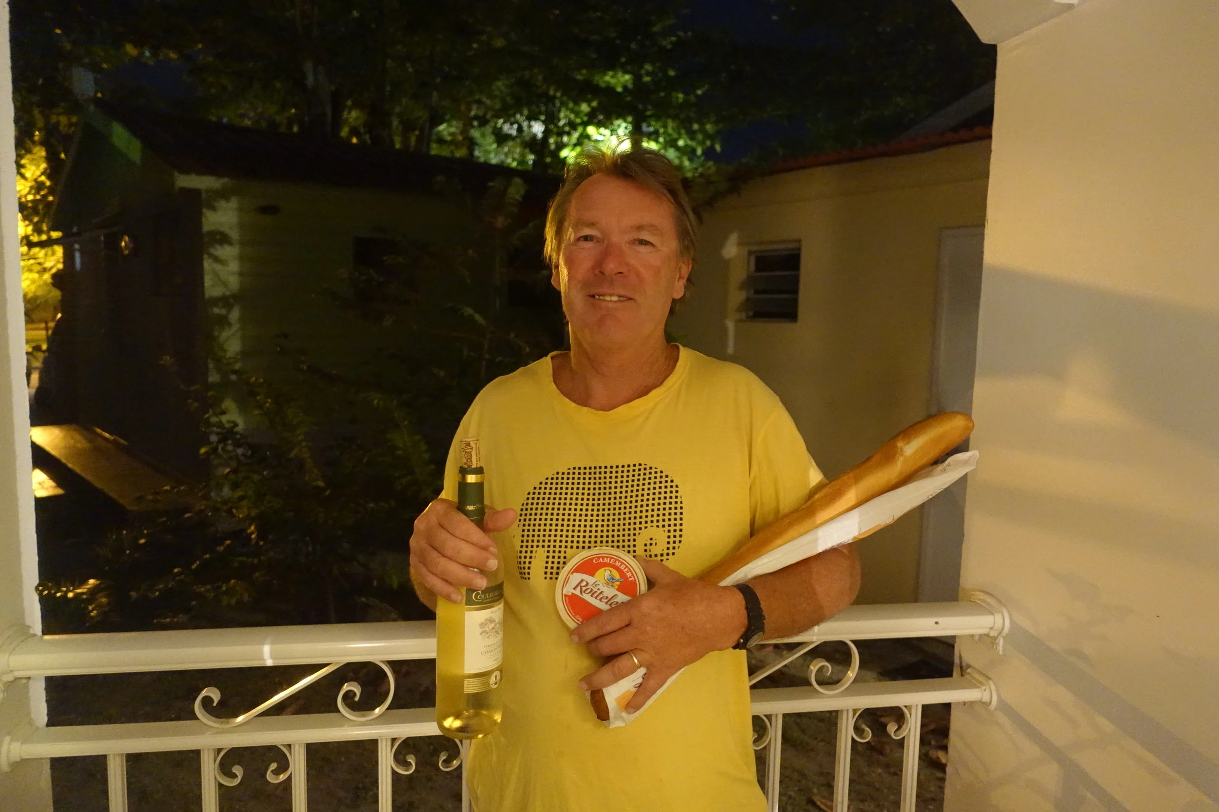 self catering in Martinique and the other French islands means bread, chees and wine.