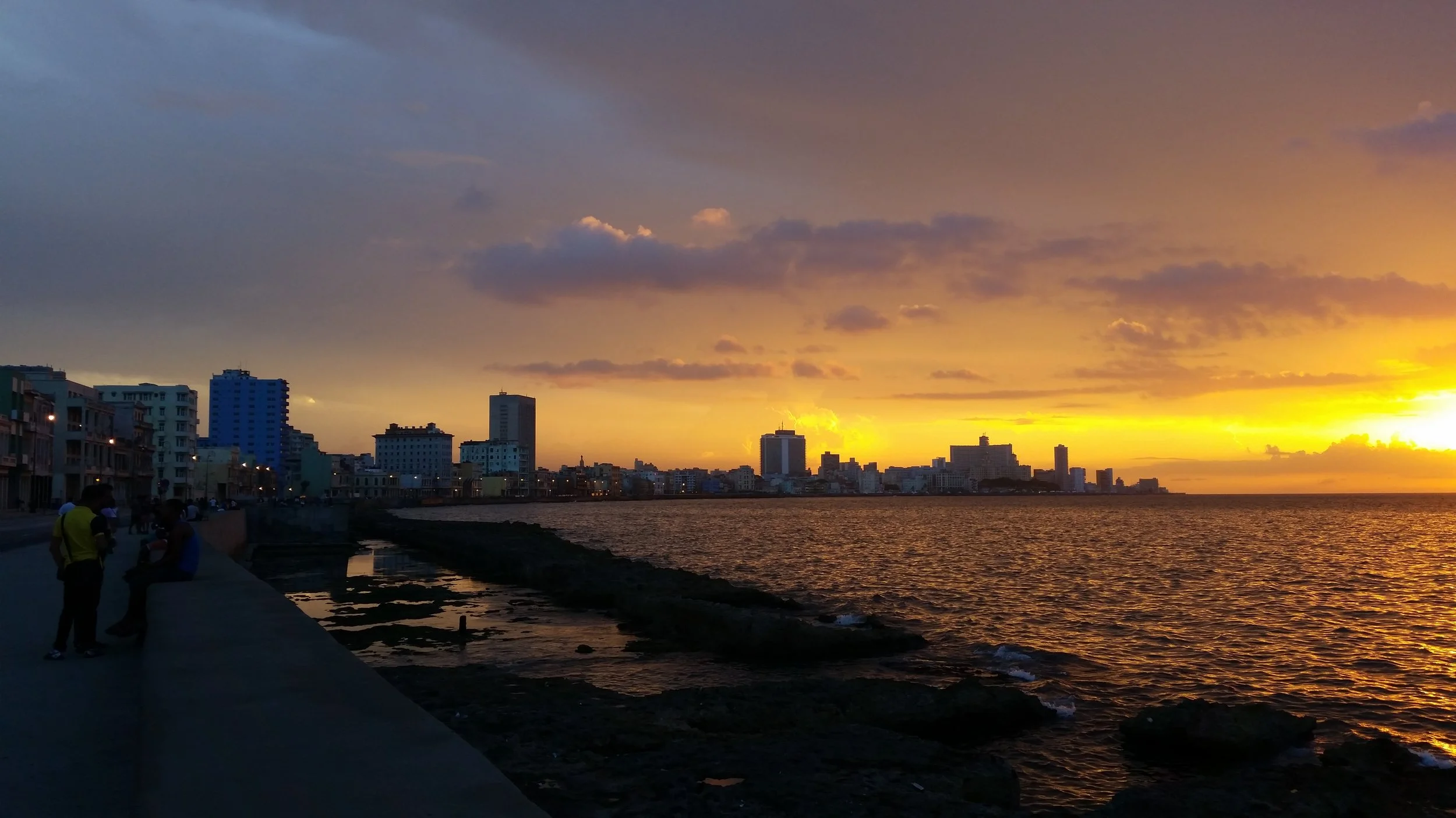 sunset on the malecon