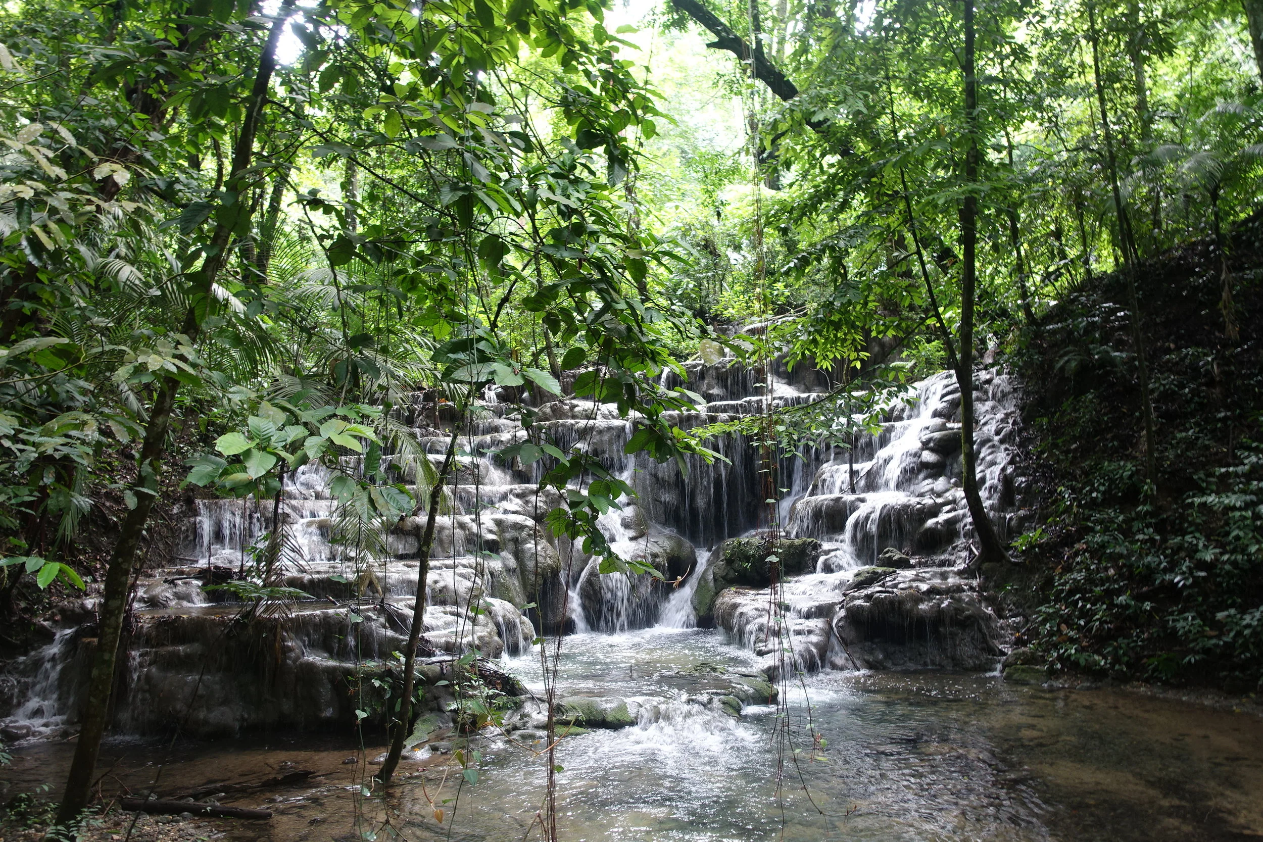 waterfall near the exit