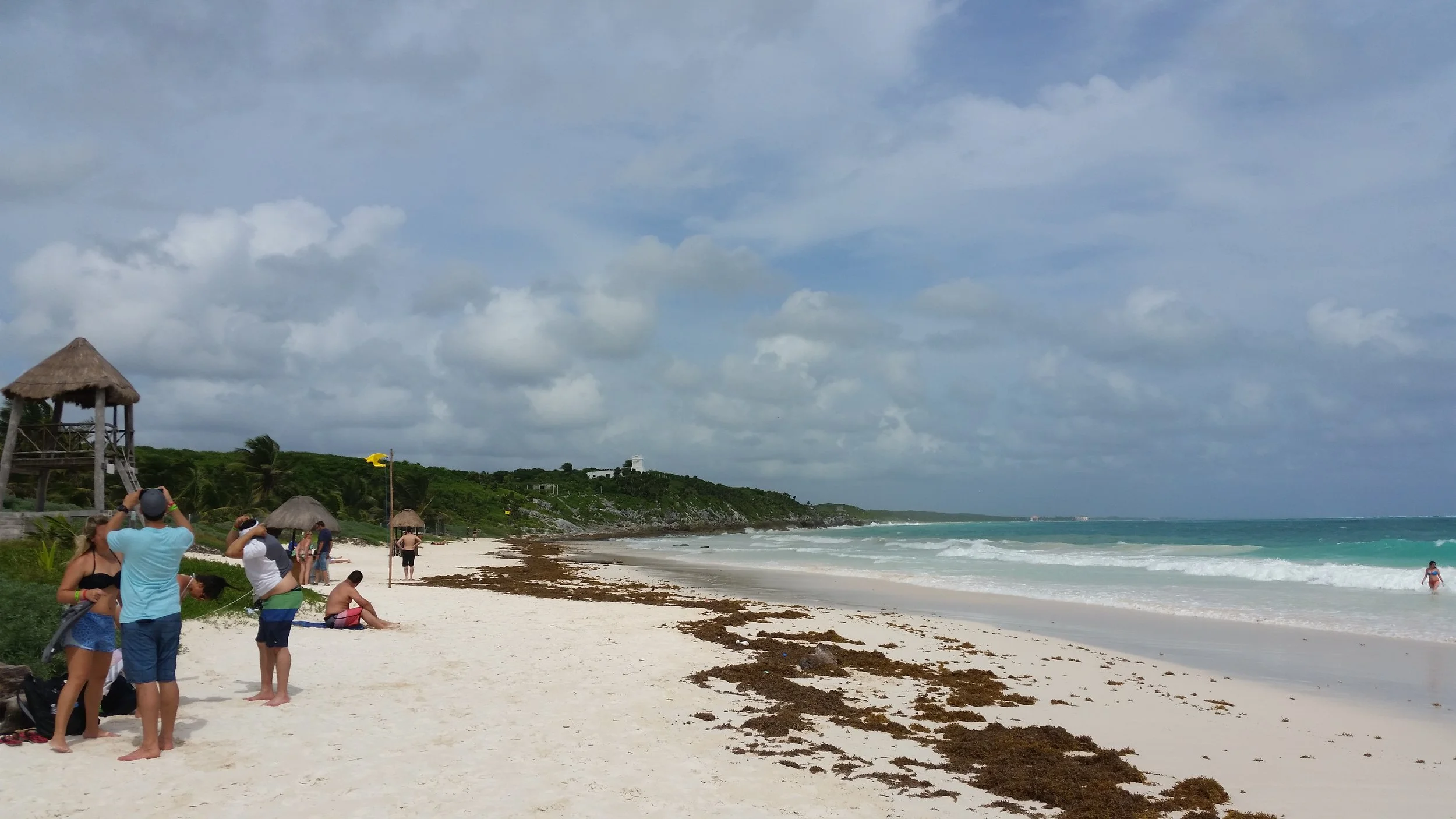 the beach at tulum archeological site