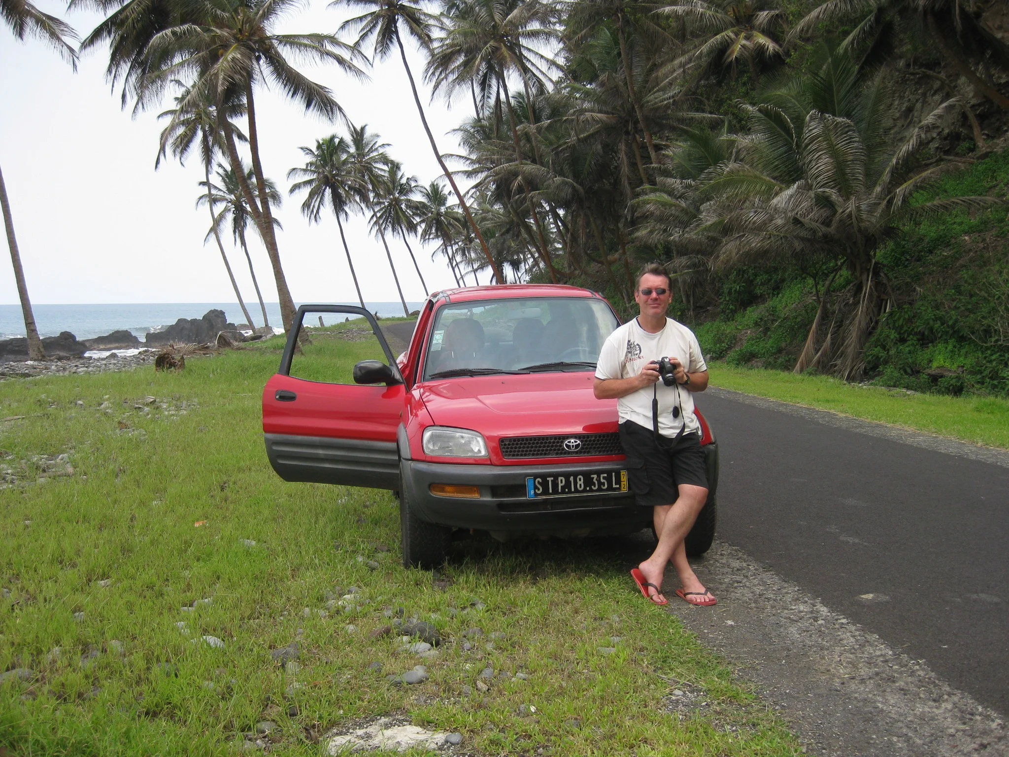 cruising the island in our hire car