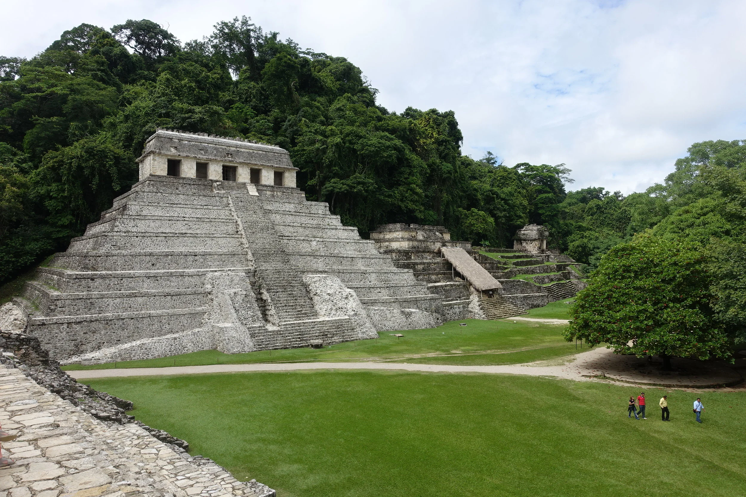 the temple of the inscriptions as viewed from the palace.