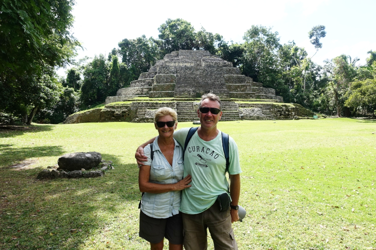 in front of the jaguar temple