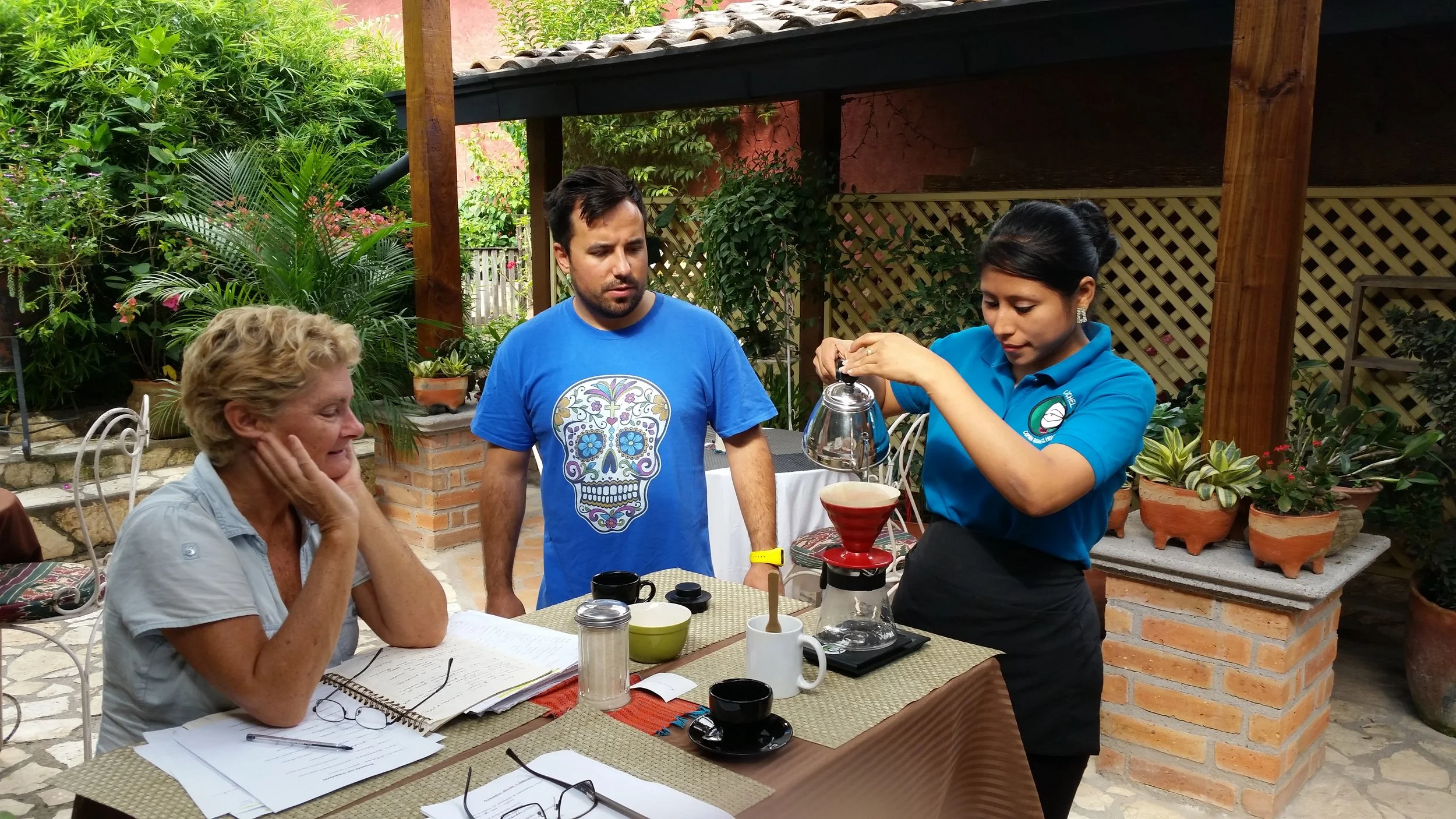 cafe ixchel making one of their more sophisticated blends - very nice