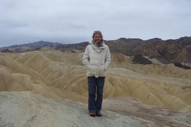 a chilly day at zabriskie point