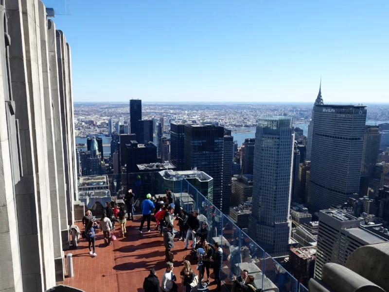 one of the three levels on the observation deck
