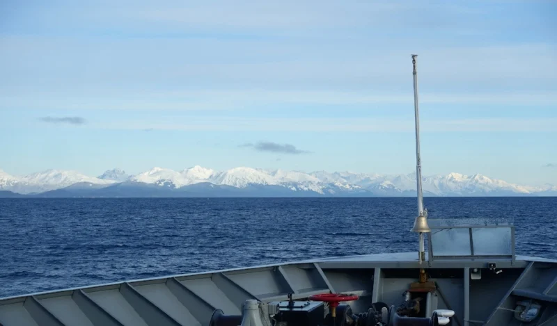 cruising up the fjord to haines