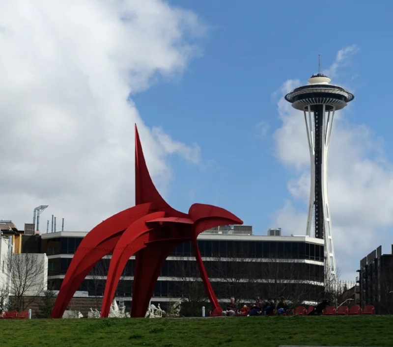 the sculture park is a short walk to the space needle