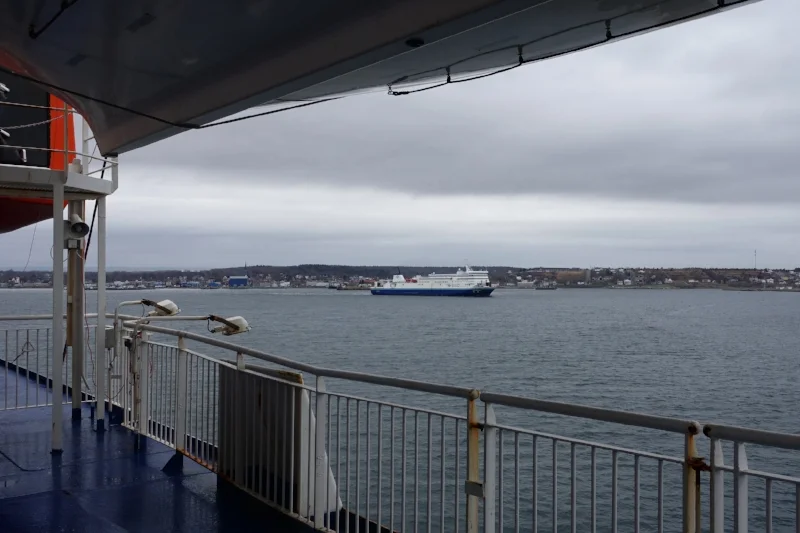 our ferry arrived in north sydney as another departed