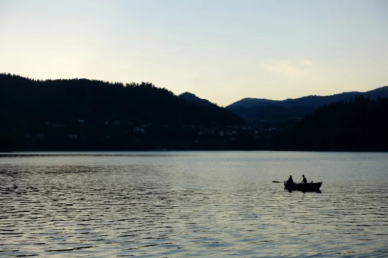 the sun sets over lake bled and day 1.