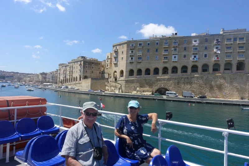 on the ferry from birgu to valletta