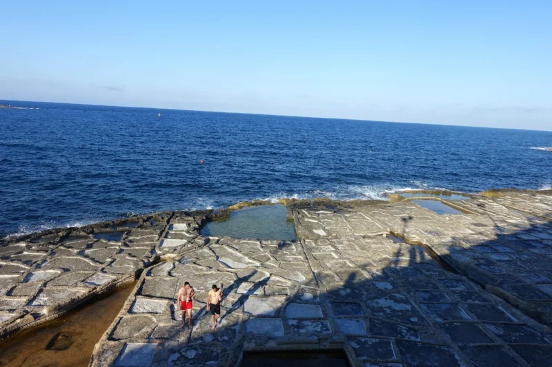 traditonal salt drying pans in marsascala