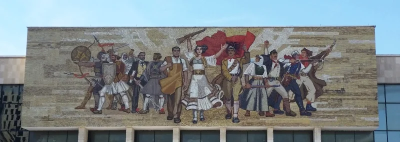 mural - national history museum, tirana