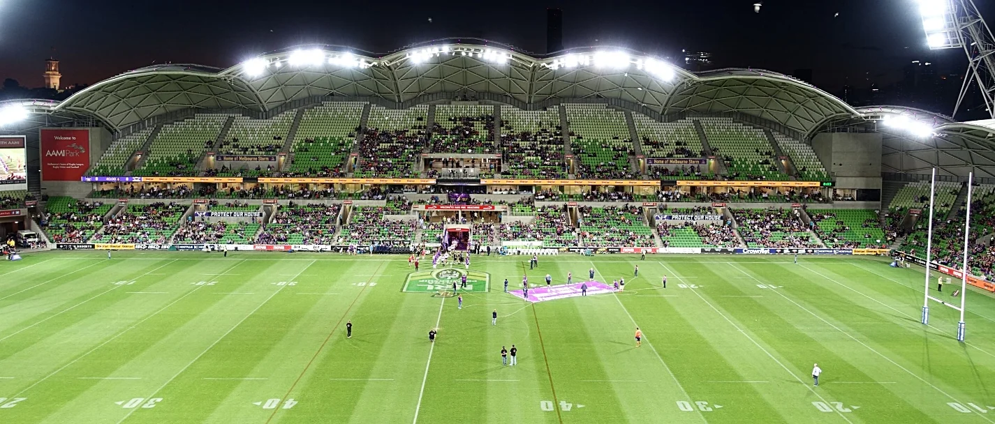 aami park - home of Melbourne storm, Melbourne rebels, and both Melbourne's a league soccer clubs - city and victory